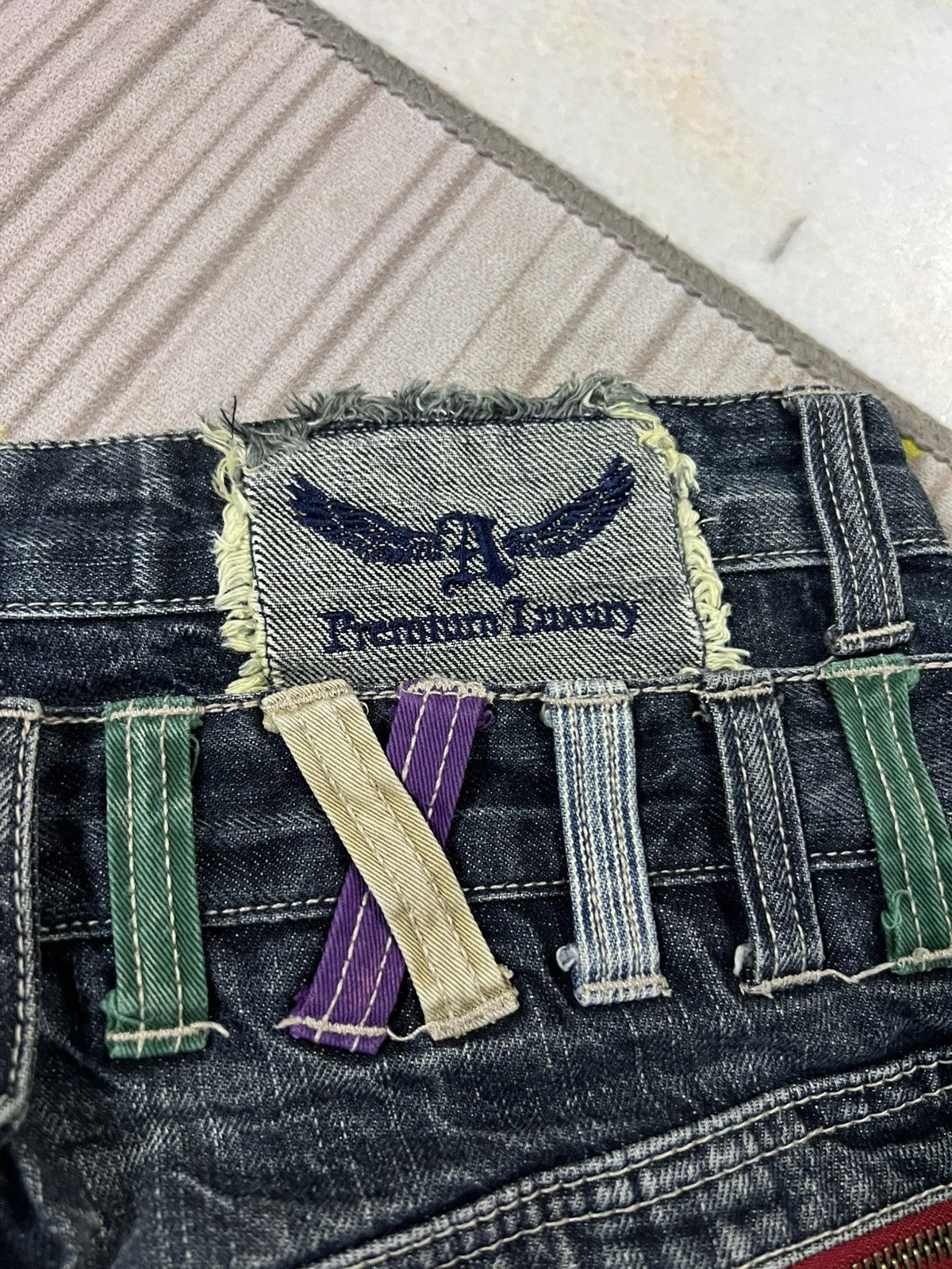 Japanese Brand 💥DOUBLE WAIST💥ANTFUI PUNK CLAWMARK JEANS Size US 29 - 14 Thumbnail