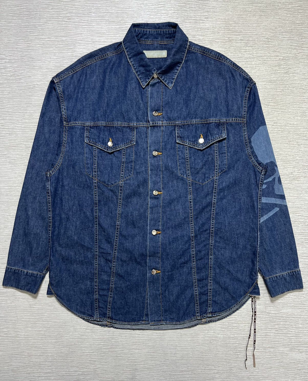 Mastermind World Mastermind World Dyed Logo Lightweight Denim Shirt Size US XS / EU 42 / 0 - 3 Thumbnail