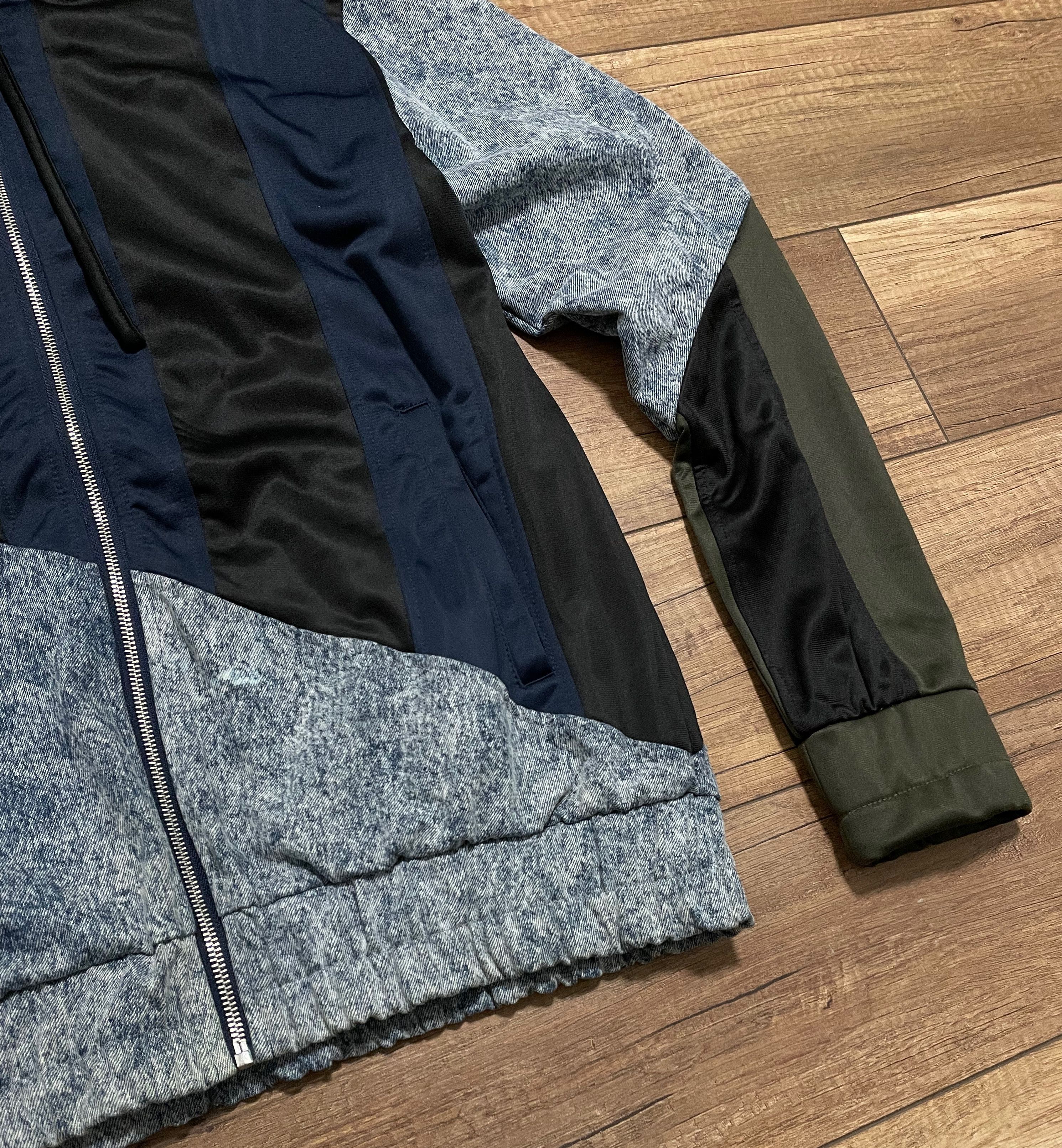 Han Kjobenhavn Rare Han Kjobenhavn Patchwork Denim Nylon Track Top Jacket Size US L / EU 52-54 / 3 - 6 Thumbnail