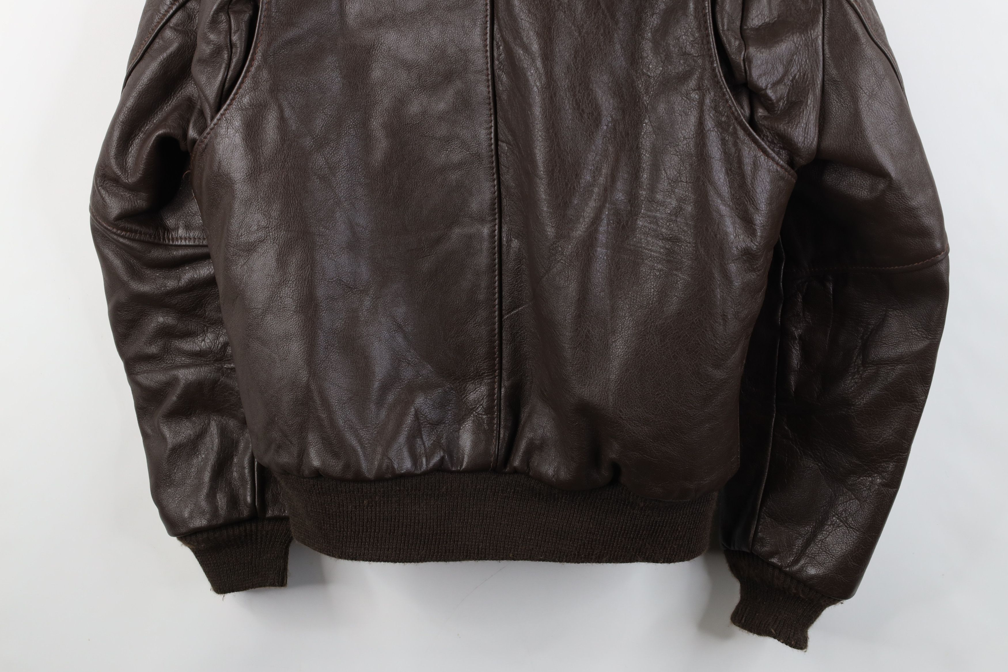 Vintage Vintage 60s Excelled Leather Flight Bomber Jacket Brown USA Size US XL / EU 56 / 4 - 15 Thumbnail