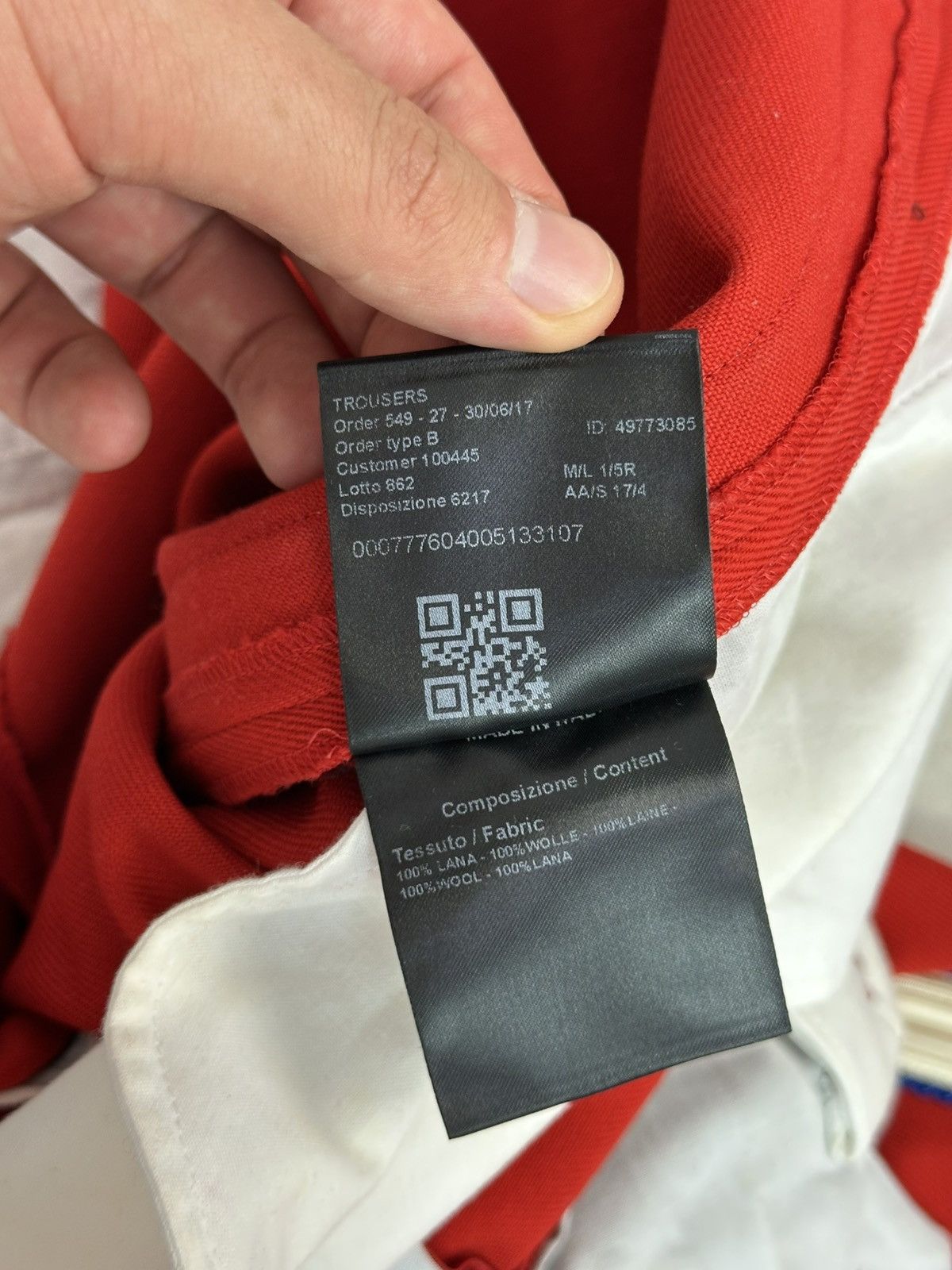 Calvin Klein 205W39NYC Calvin Klein 205W39NYC Wool Twill Red Women’s Trousers Size 34" / US 12 / IT 48 - 15 Thumbnail