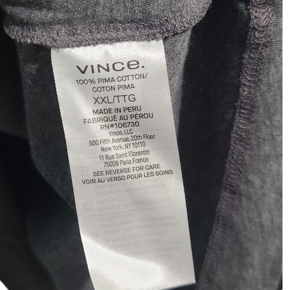 Vince Vince Pima Cotton Double Layer Hoodie XXL Size US XXL / EU 58 / 5 - 8 Thumbnail