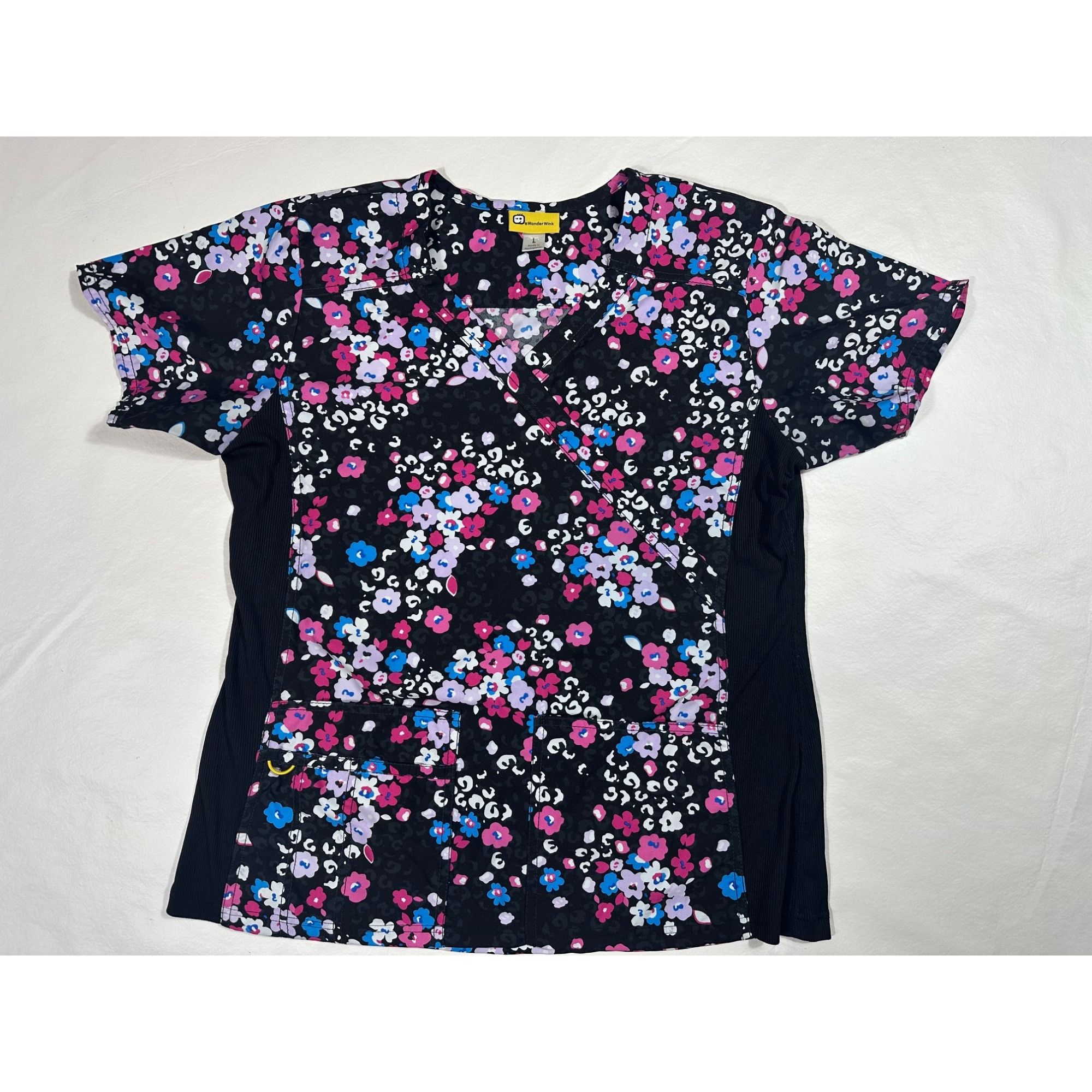 Other Wonderwink Scrubs Top Modern Fit Women's Floral V Neck Size Size L / US 10 / IT 46 - 3 Thumbnail