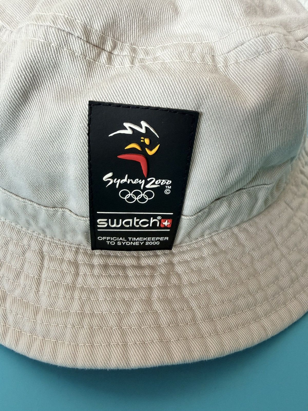 Swatch Swatch × Sydney 2000 Olympics Bucket Hat Beige 58cm Y2K Size ONE SIZE - 2 Thumbnail
