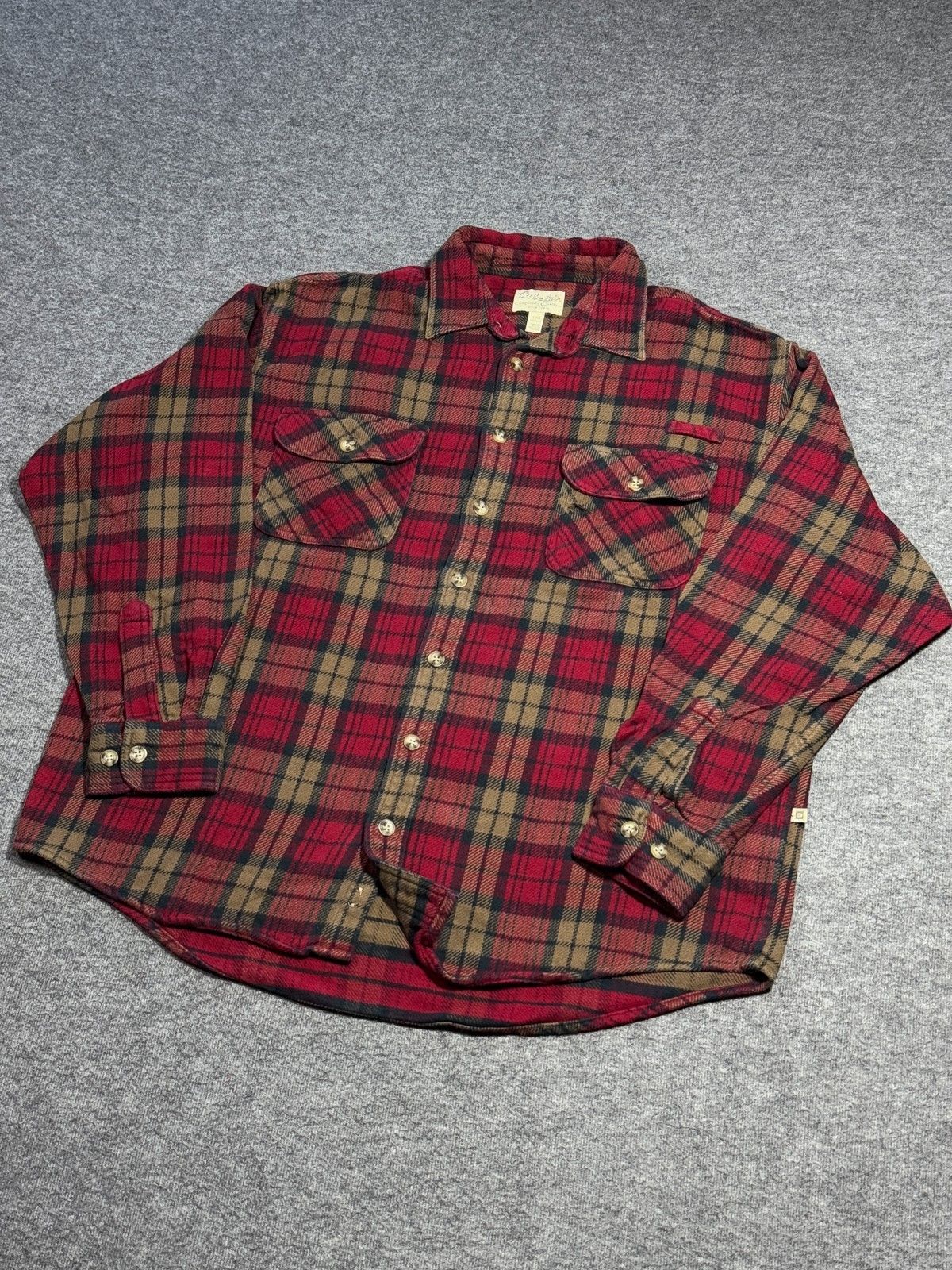 Cabelas Cabelas Plaid Flannel Workwear Shirt XL Tall Button Down Size US XL / EU 56 / 4 - 9 Thumbnail