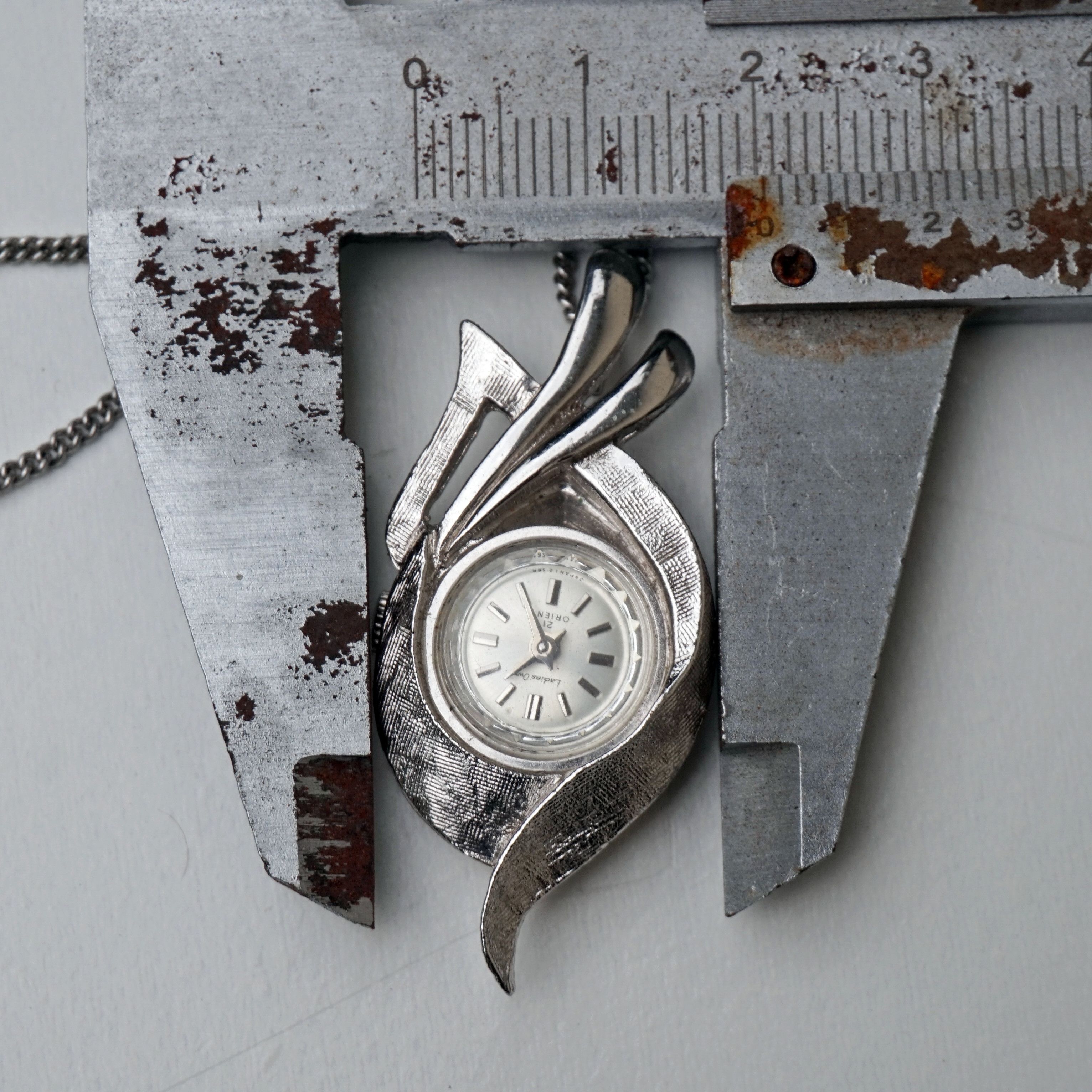 Japanese Brand × Orient 80s Orient Ladies Own Manual Winding necklace silver watch Size ONE SIZE - 6 Thumbnail