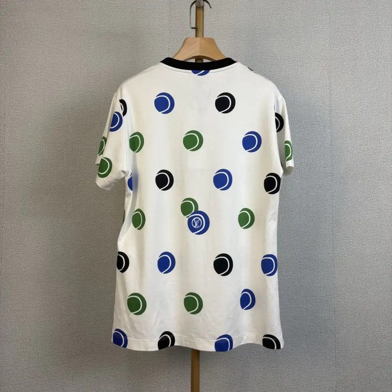 Louis Vuitton Louis Vuitton Summer White Cotton Printed Top 0089 Size L / US 10 / IT 46 - 1 Thumbnail