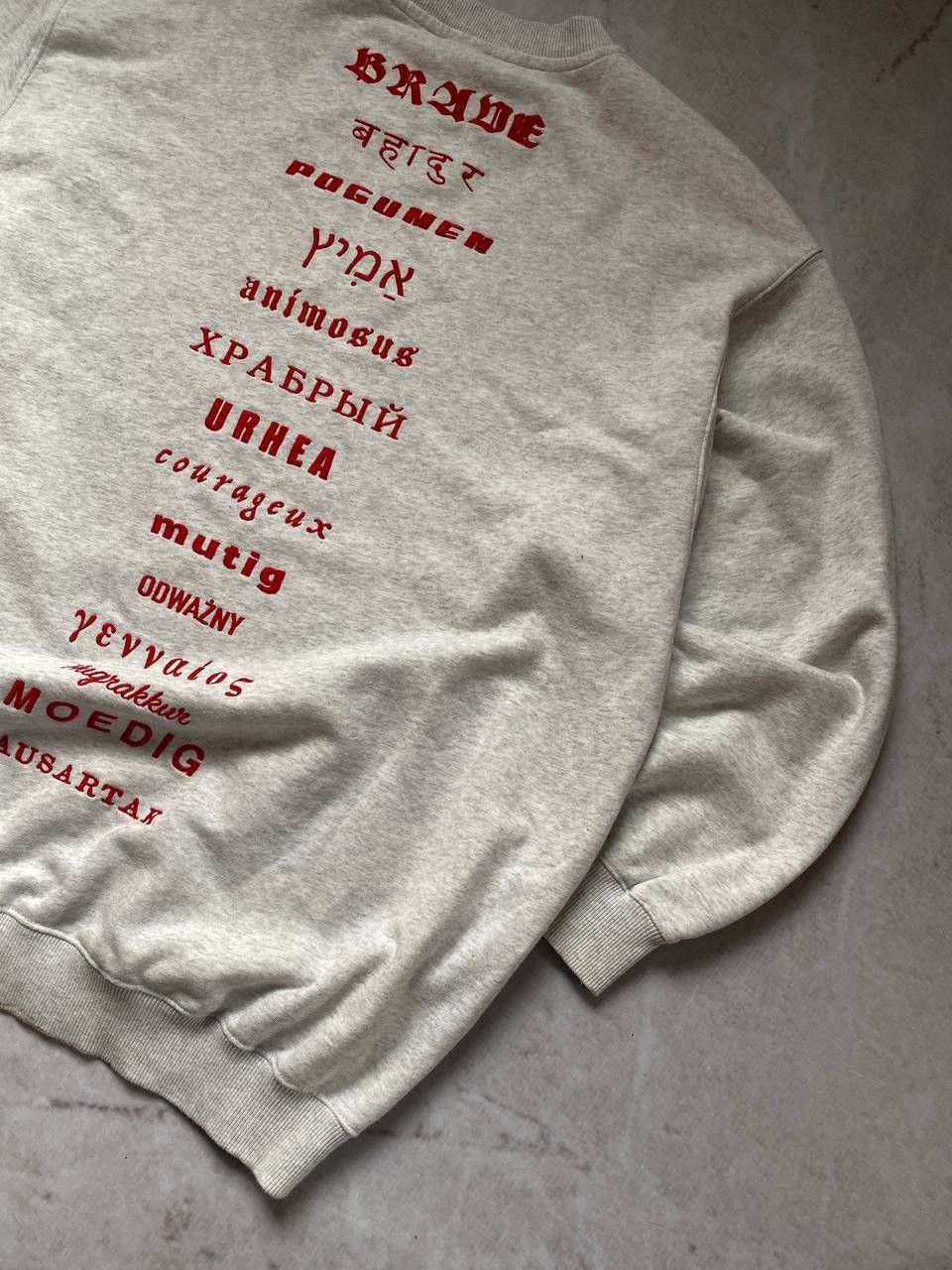 Diesel × Vintage Vintage Diesel “Brave” Oversized Baggy Grey Sweatshirt Y2K Size US L / EU 52-54 / 3 - 3 Thumbnail