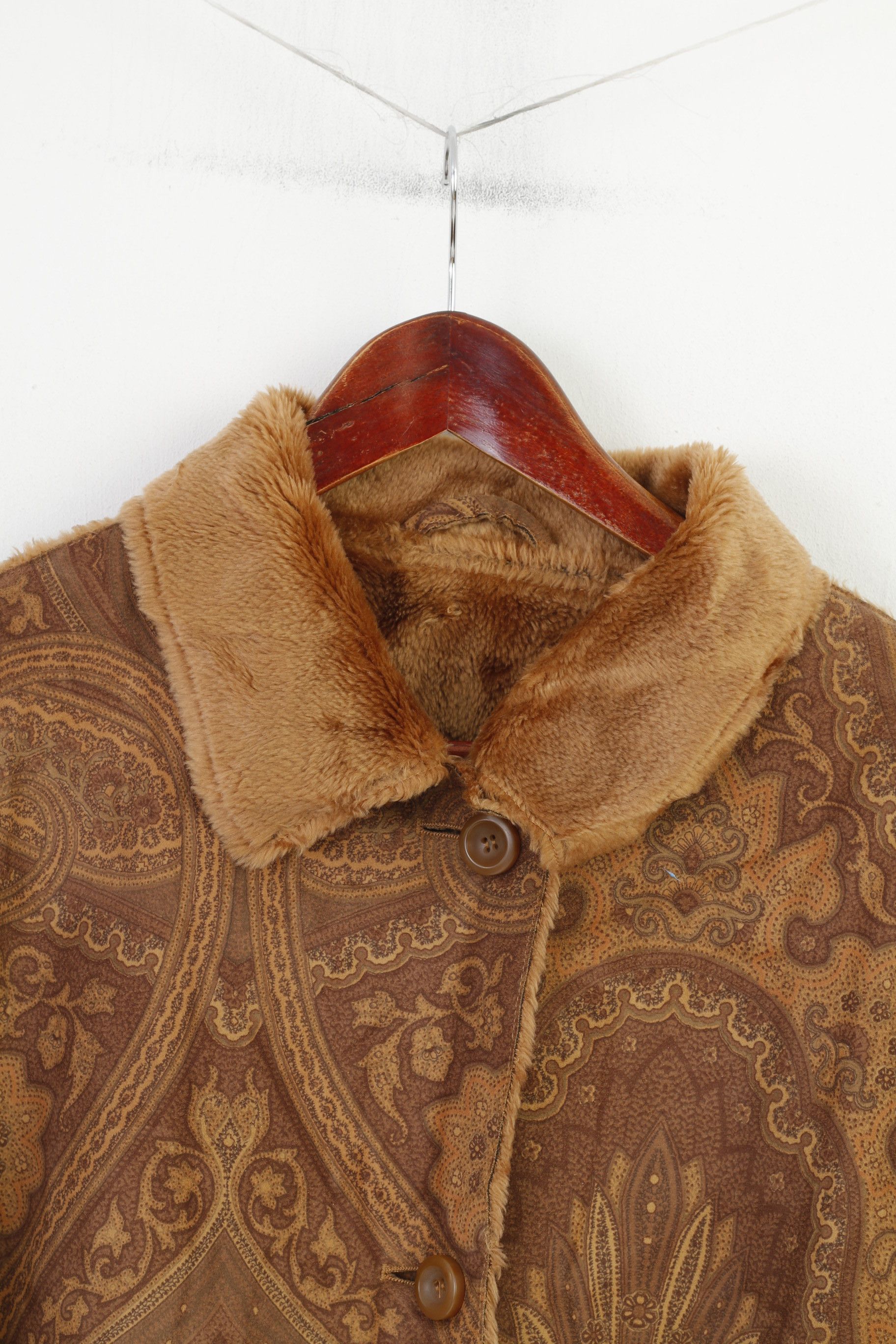 Vintage Gelco Women 16 44 XL Jacket Brown Boho Single Breasted 11032 Size XL / US 12-14 / IT 48-50 - 3 Thumbnail