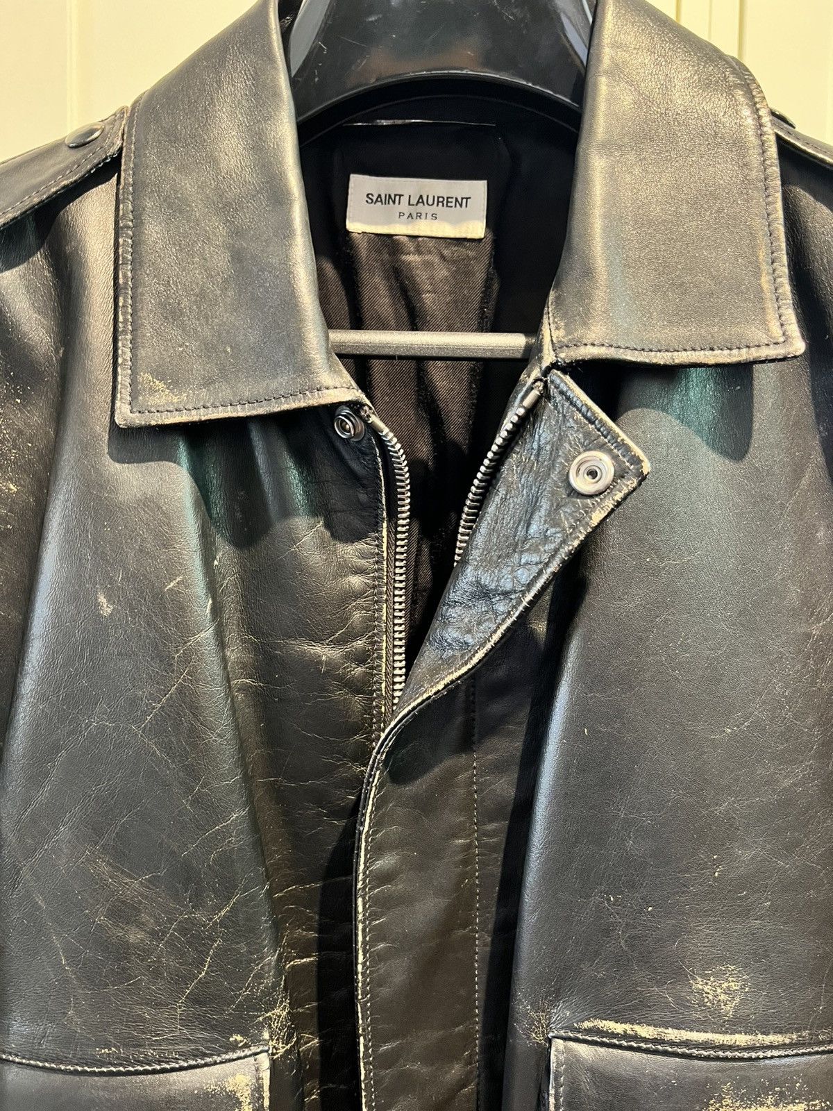 Saint Laurent Paris Saint laurent paris leather jacket Size US M / EU 48-50 / 2 - 2 Thumbnail