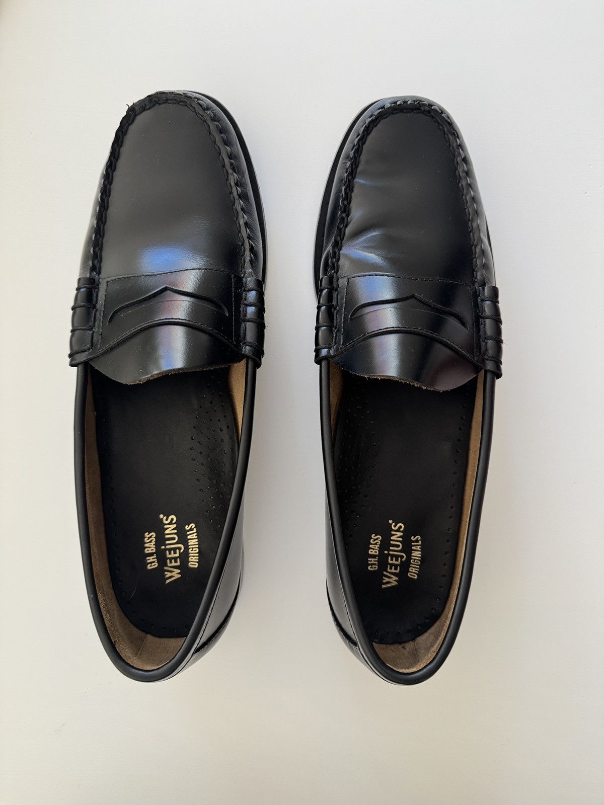 G.H. Bass & Co. Weejuns Larson in Black Leather Size US 13 / EU 46 - 1 Thumbnail