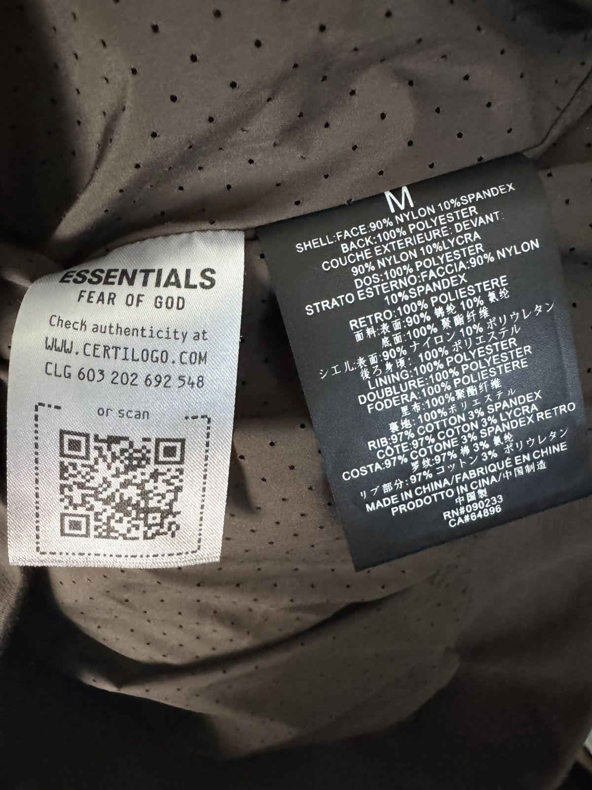 Essentials Fear of God Essentials bonded nylon jacket Size US M / EU 48-50 / 2 - 6 Thumbnail