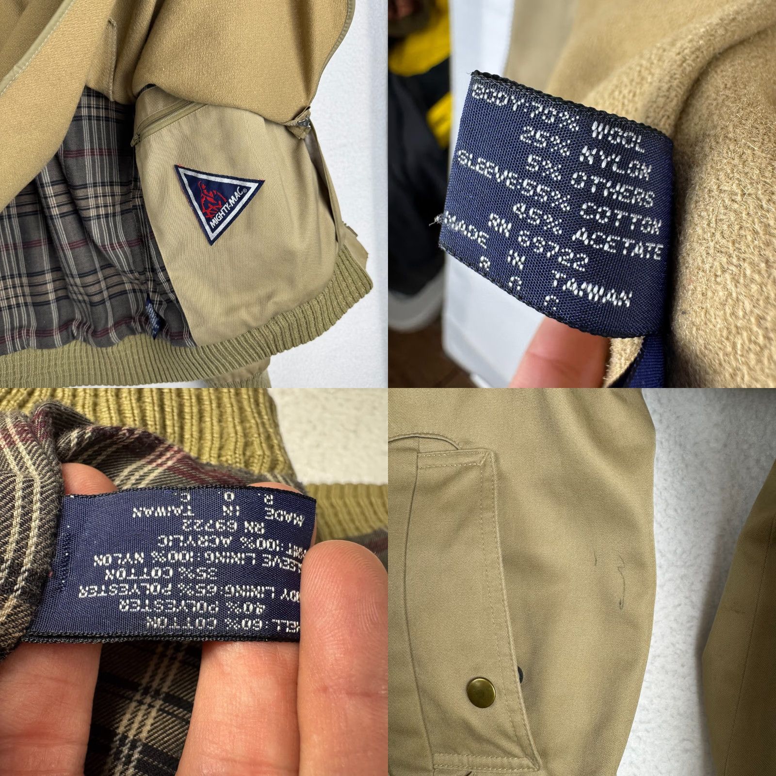 Vintage VINTAGE Mighty Mac Mens Large Brown Flannel Lined Work Wear Jacket Coat Bomber Size US L / EU 52-54 / 3 - 9 Thumbnail
