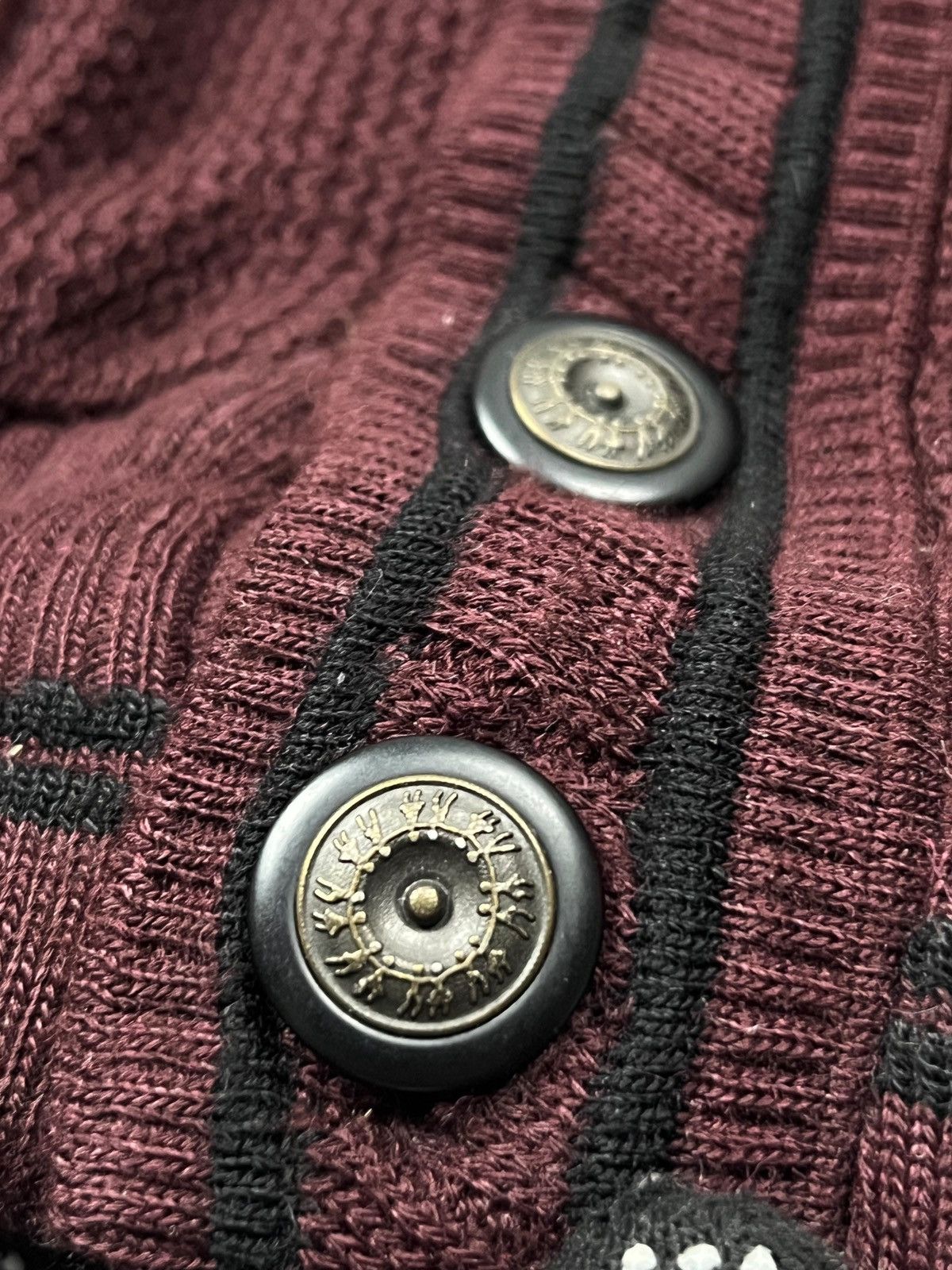 Vintage Vintage Heavy Knit Wool/Suede Vest Cardigan 90s Size US L / EU 52-54 / 3 - 5 Thumbnail