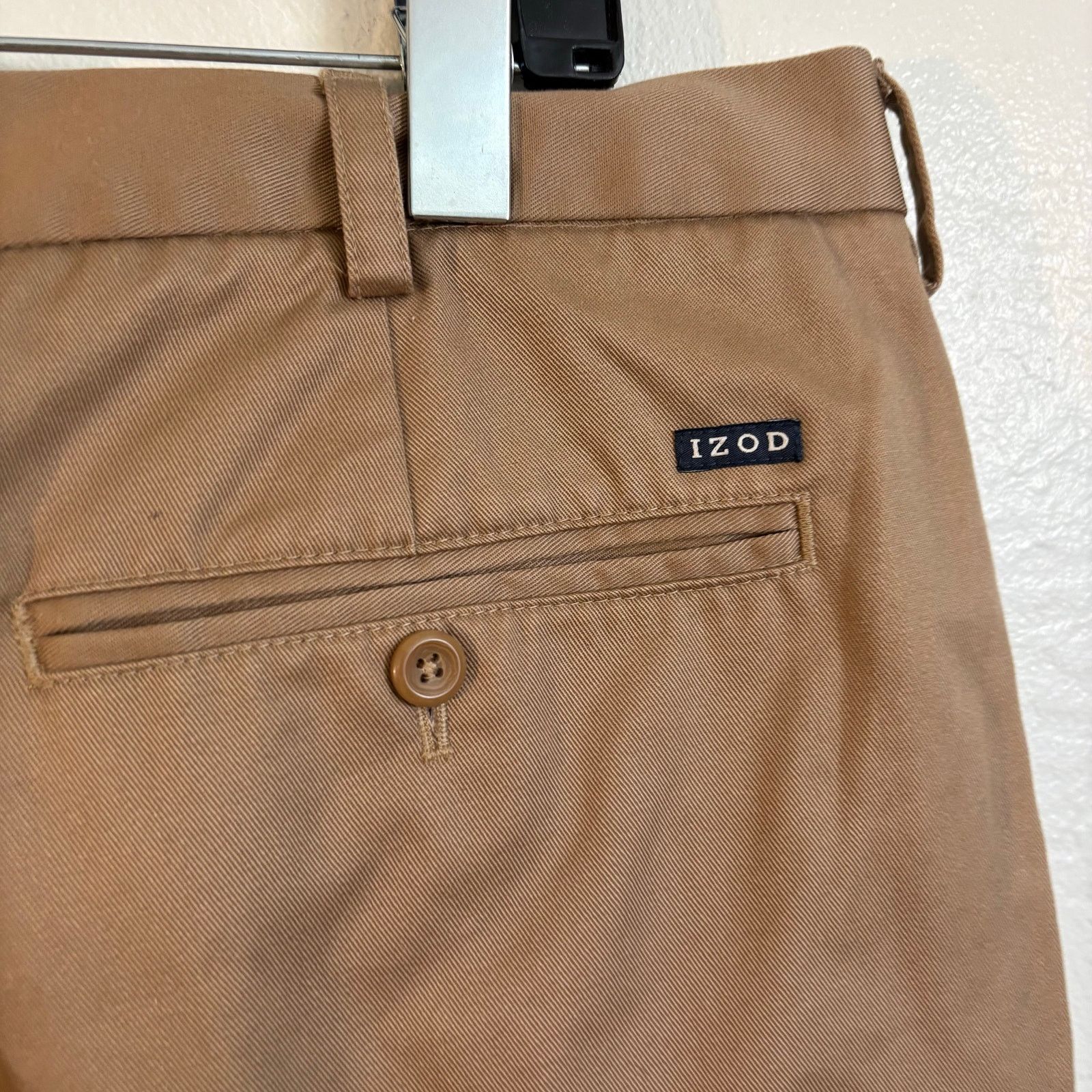 Izod Izod American Chino Brown Straight Fit Dress Pants Size US 38 / EU 54 - 3 Thumbnail