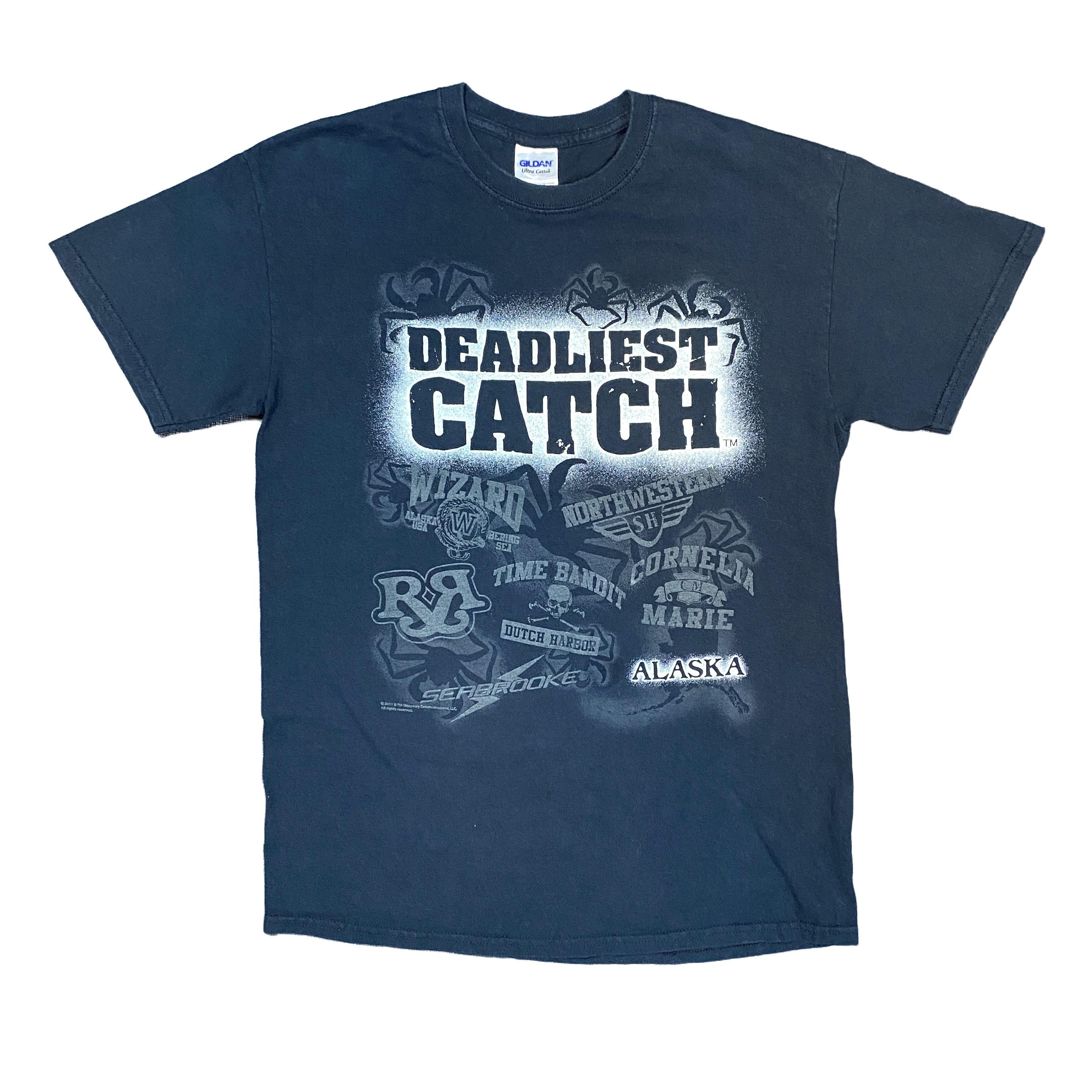 Vintage Vintage Y2K Deadliest Catch Alaska T-Shirt Medium Black Size US M / EU 48-50 / 2 - 2 Thumbnail