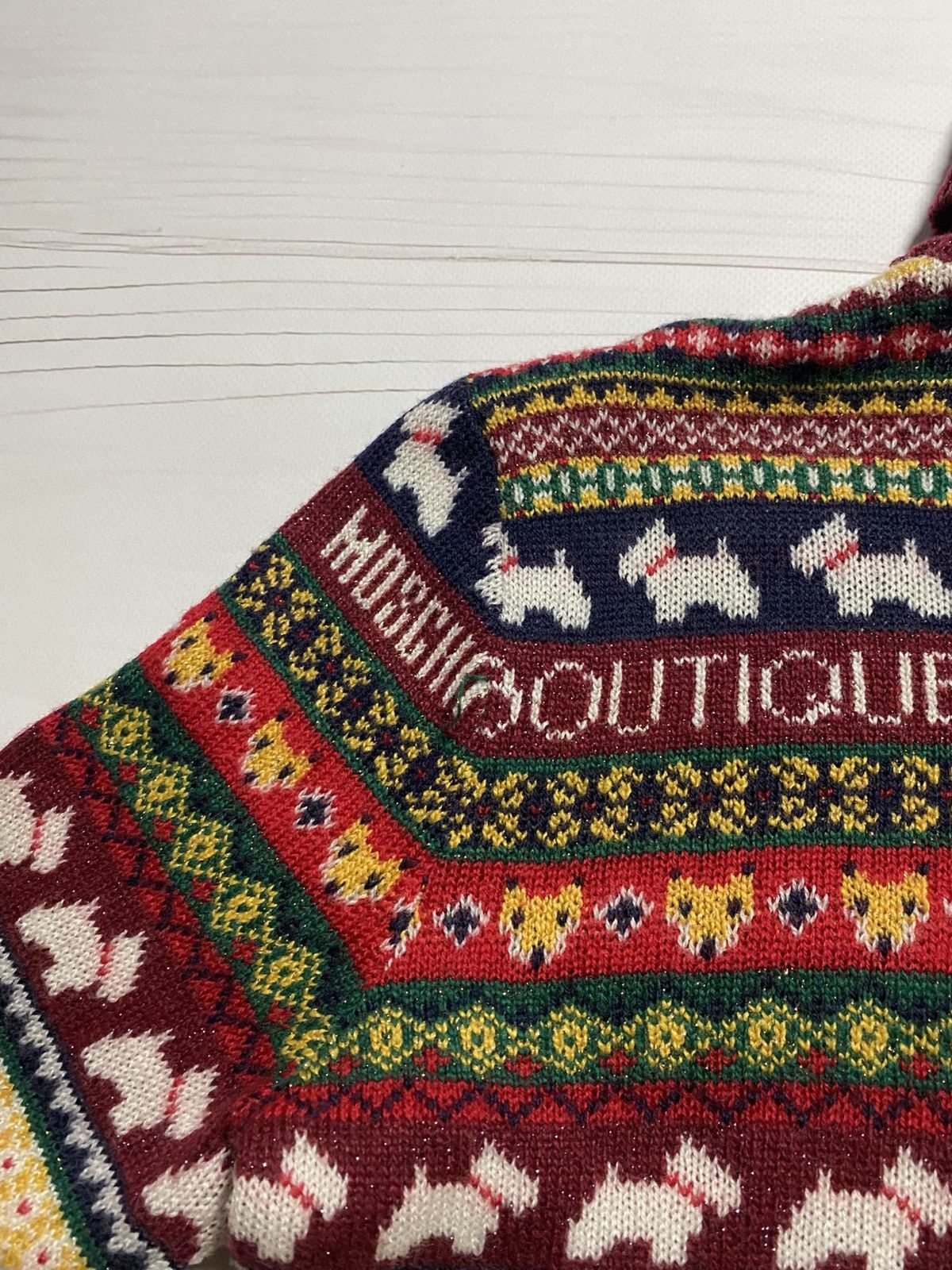 Boutique Moschino Rare Boutique Moschino Multicolour Logo knit wool sweater Size S / US 4 / IT 40 - 17 Thumbnail