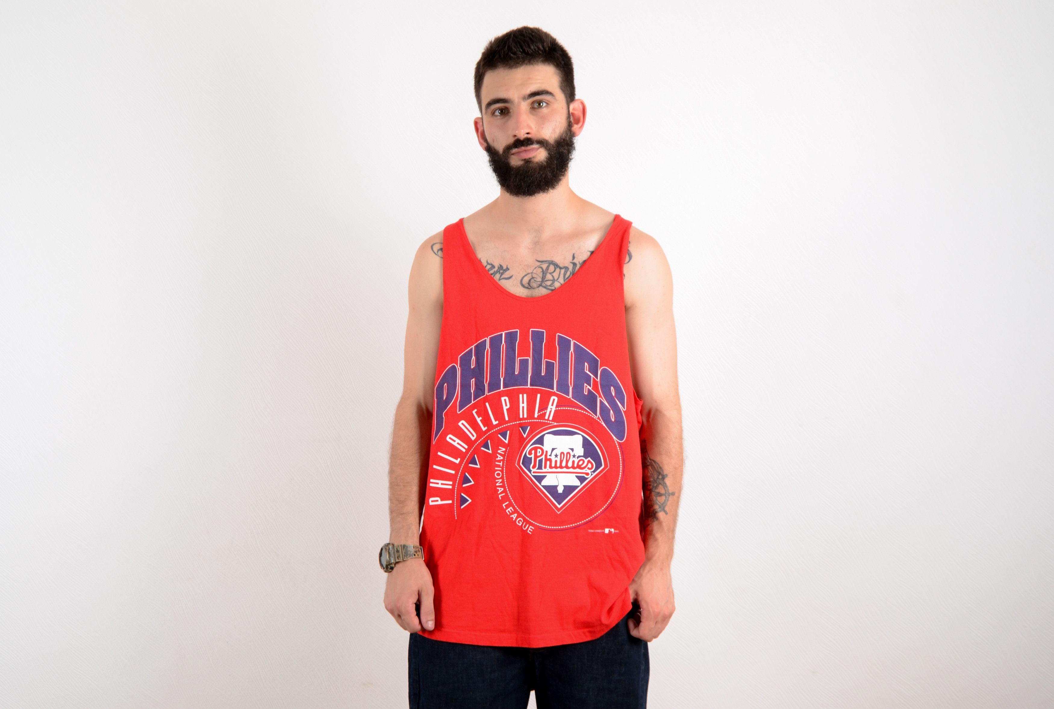 MLB Vintage 1993 MLB Philadelphia Phillies Hanes Tank Top Size US XL / EU 56 / 4 - 1 Thumbnail