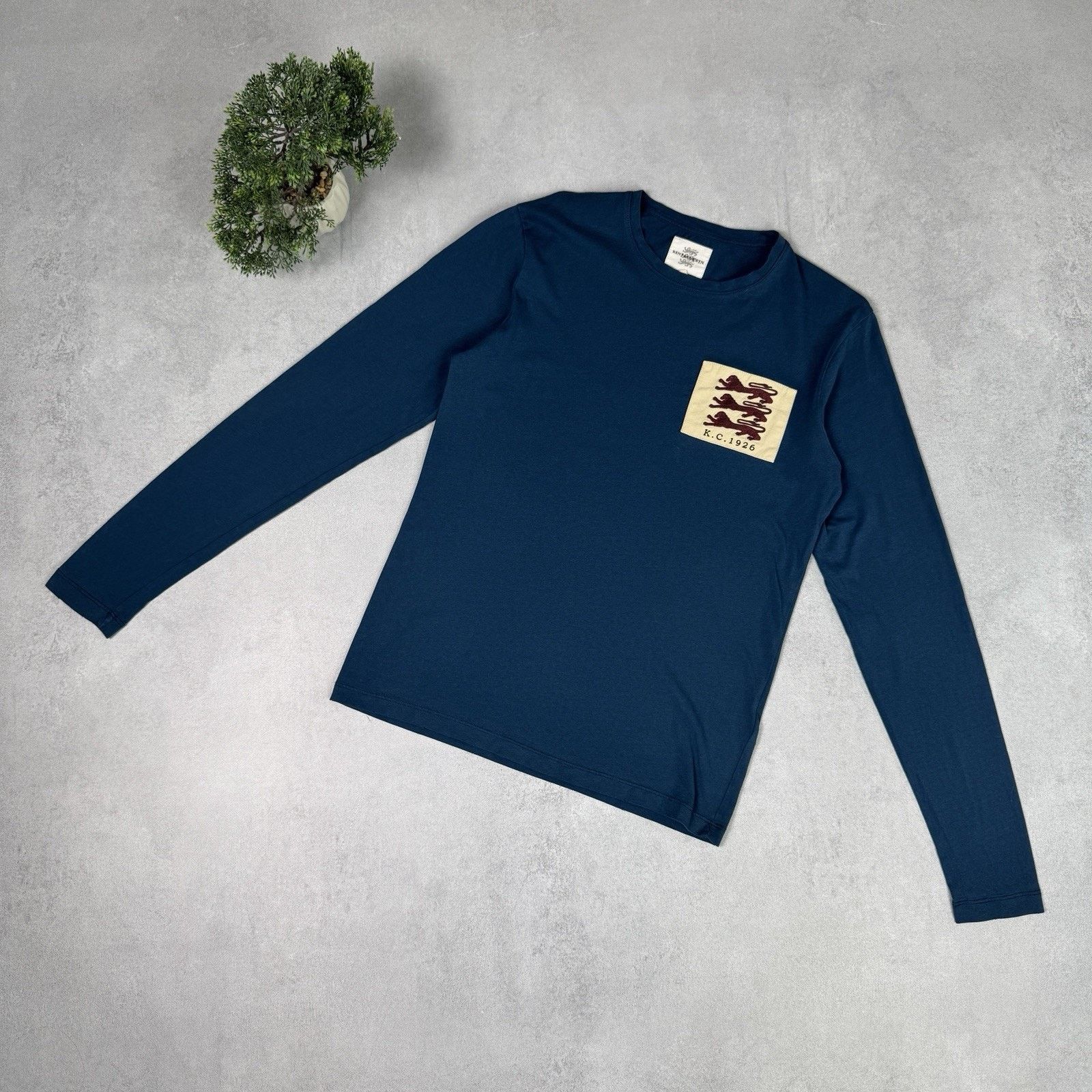 Kent & Curwen KENT & CURWEN Embroidered Patch Long Sleeve T Shirt Size S Size US S / EU 44-46 / 1 - 1 Thumbnail