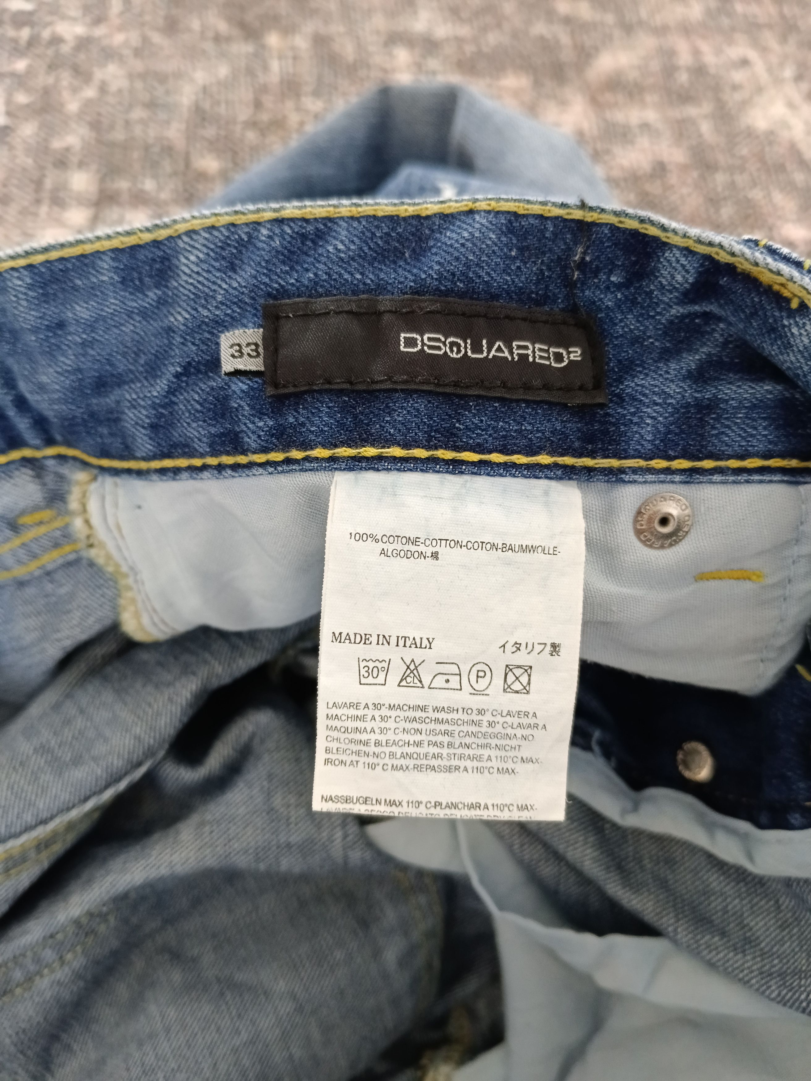 Dsquared2 Dsquared2 Splatted Denim Pants Size US 33 - 9 Thumbnail