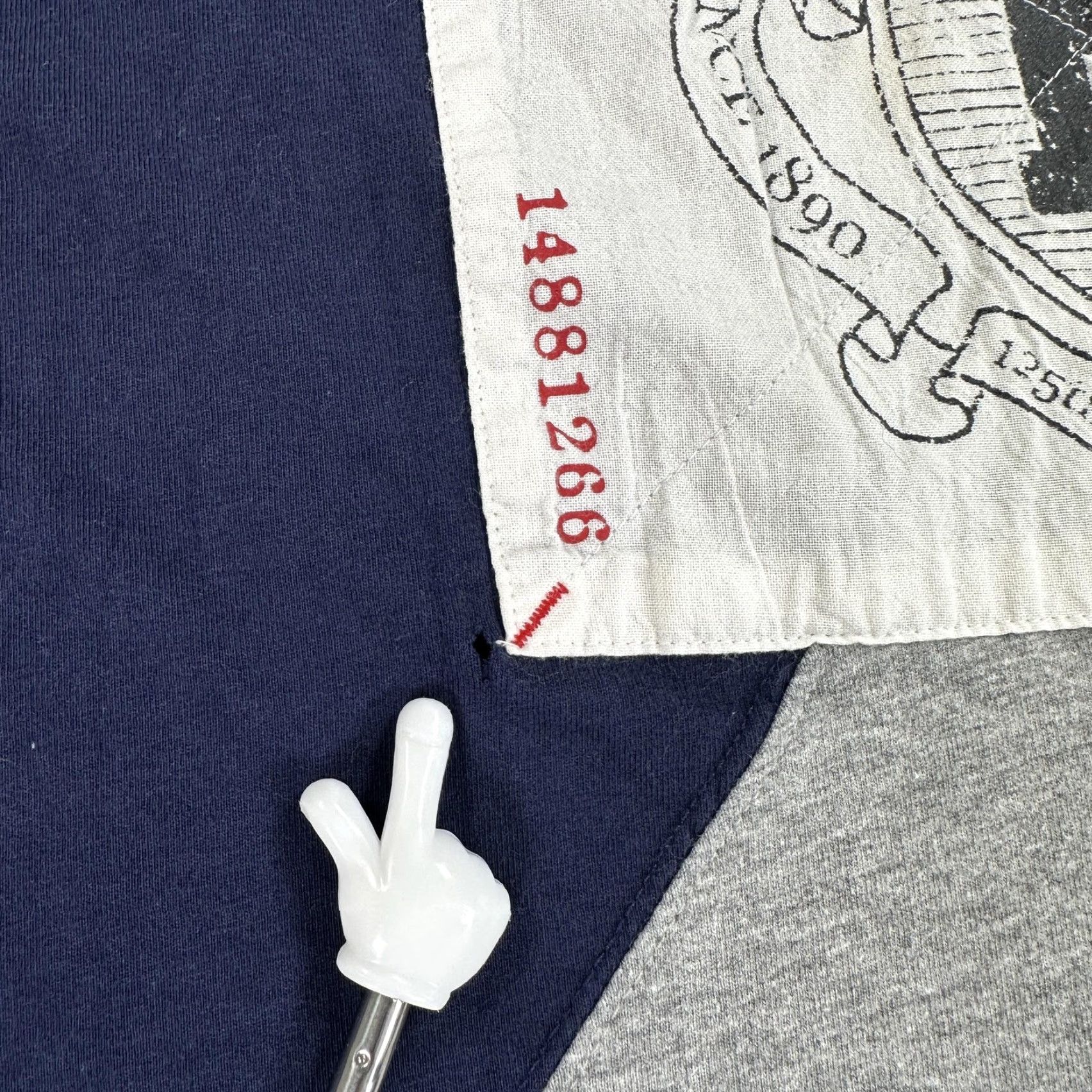 U.S. Polo Assn. US Polo Assn Shirt Mens XL Blue Gray Colorblock 125th Anniversary Patch Tee Size US XL / EU 56 / 4 - 7 Thumbnail