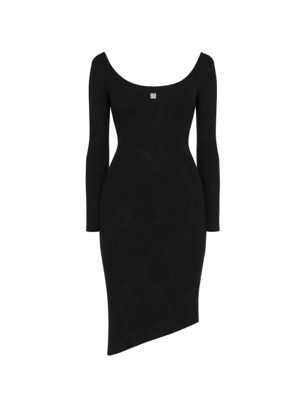Givenchy o1n1vont0326 4G Asymmetric Midi Dress in Black Size XS / US 0-2 / IT 36-38 - 1 Thumbnail