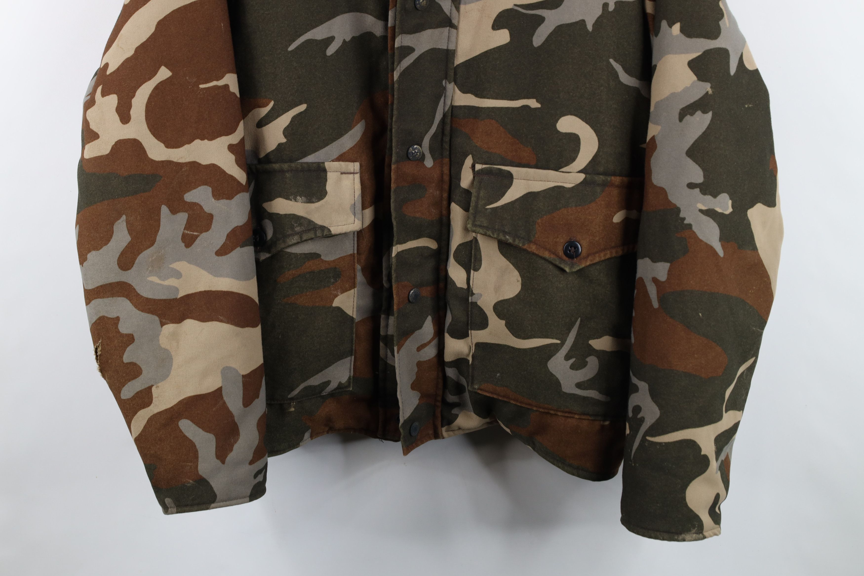 Cabelas Vintage 90s Cabelas Waterproof Goretex Camouflage Jacket USA Size US L / EU 52-54 / 3 - 3 Thumbnail