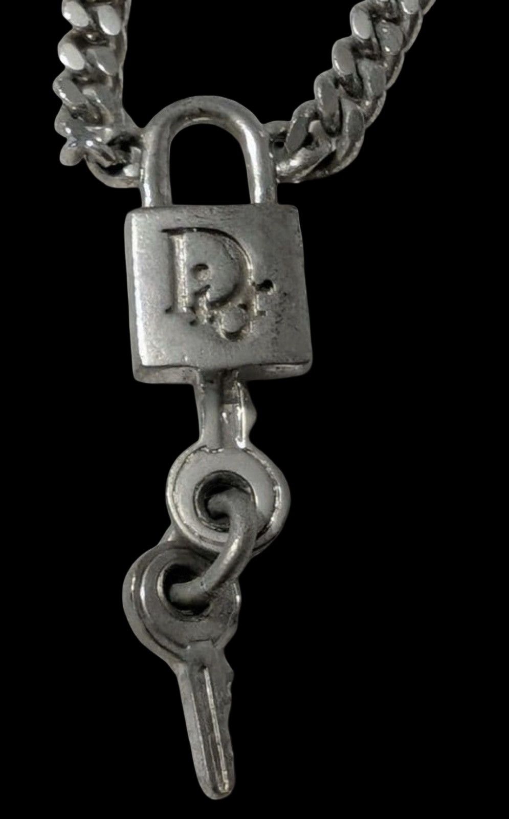 Dior Christian Dior Archival Silver Lock&Key Curb Chain Bracelet Size ONE SIZE - 5 Thumbnail