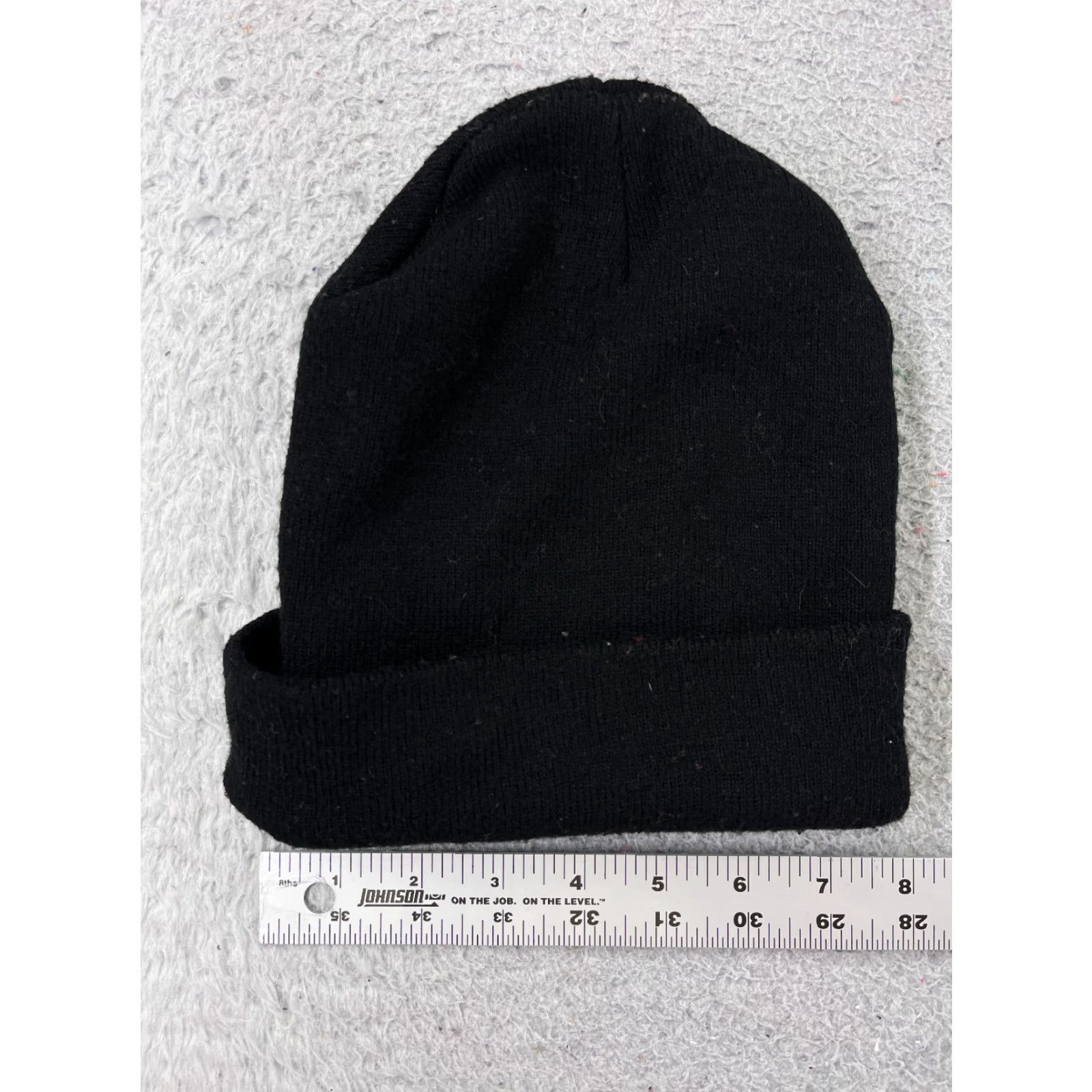 Vintage KNIT Beanie Adult One Size Black Knit Acrylic Beanie Winter Ski Surf Skate Hat Mens Size ONE SIZE - 3 Thumbnail