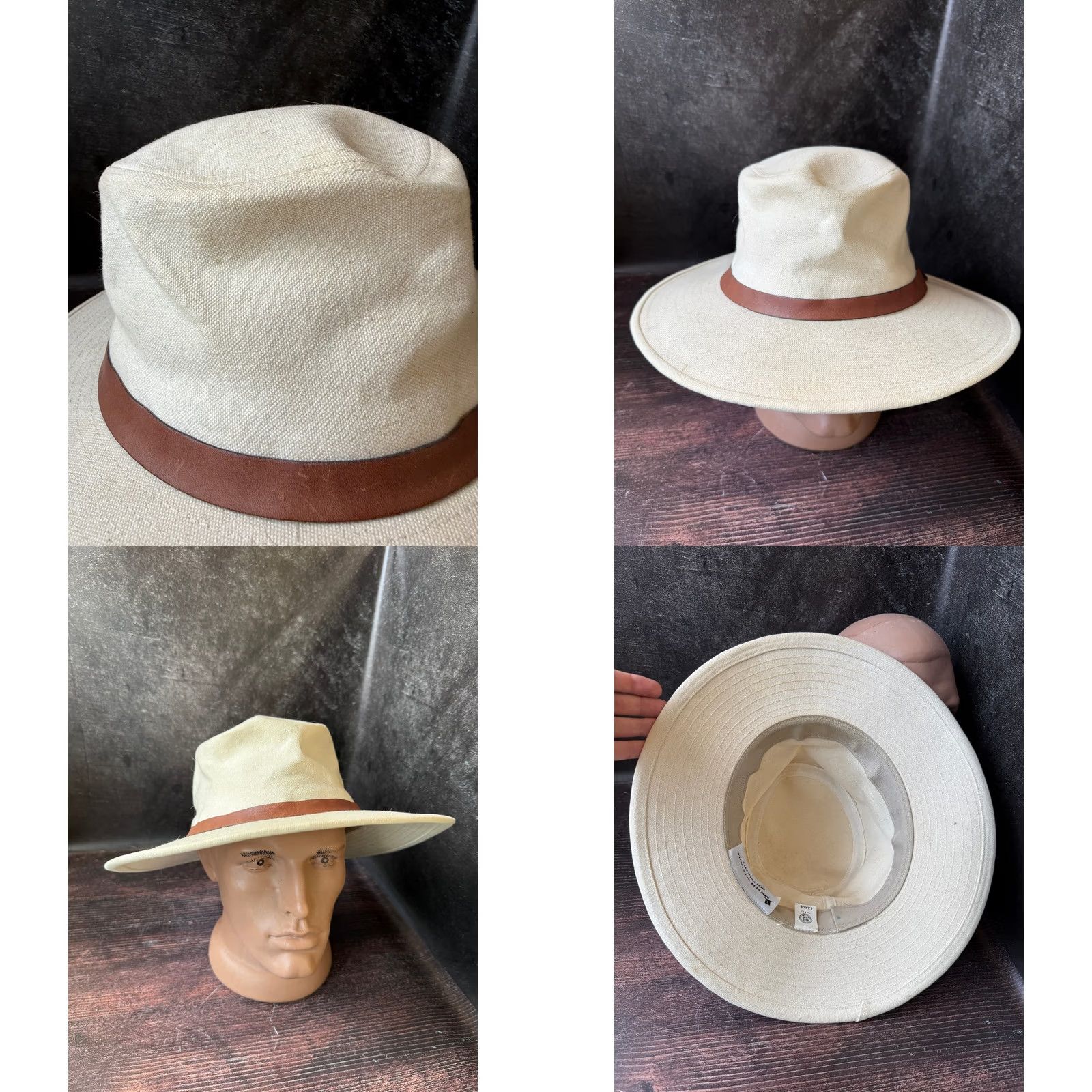 Vintage New York Hat& Cap co. White Bucket Traveller Hat L 56cm Men Baseball Cap Buckets Hat Size ONE SIZE - 9 Thumbnail