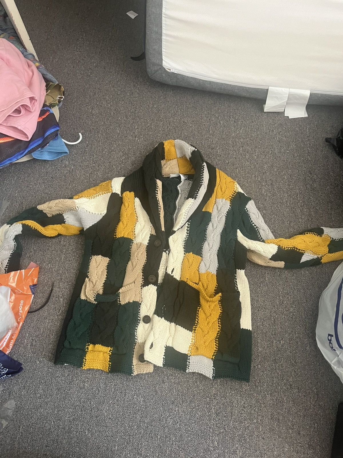 Kith Kith Patchwork cardigan green/yellow Size US S / EU 44-46 / 1 - 3 Thumbnail