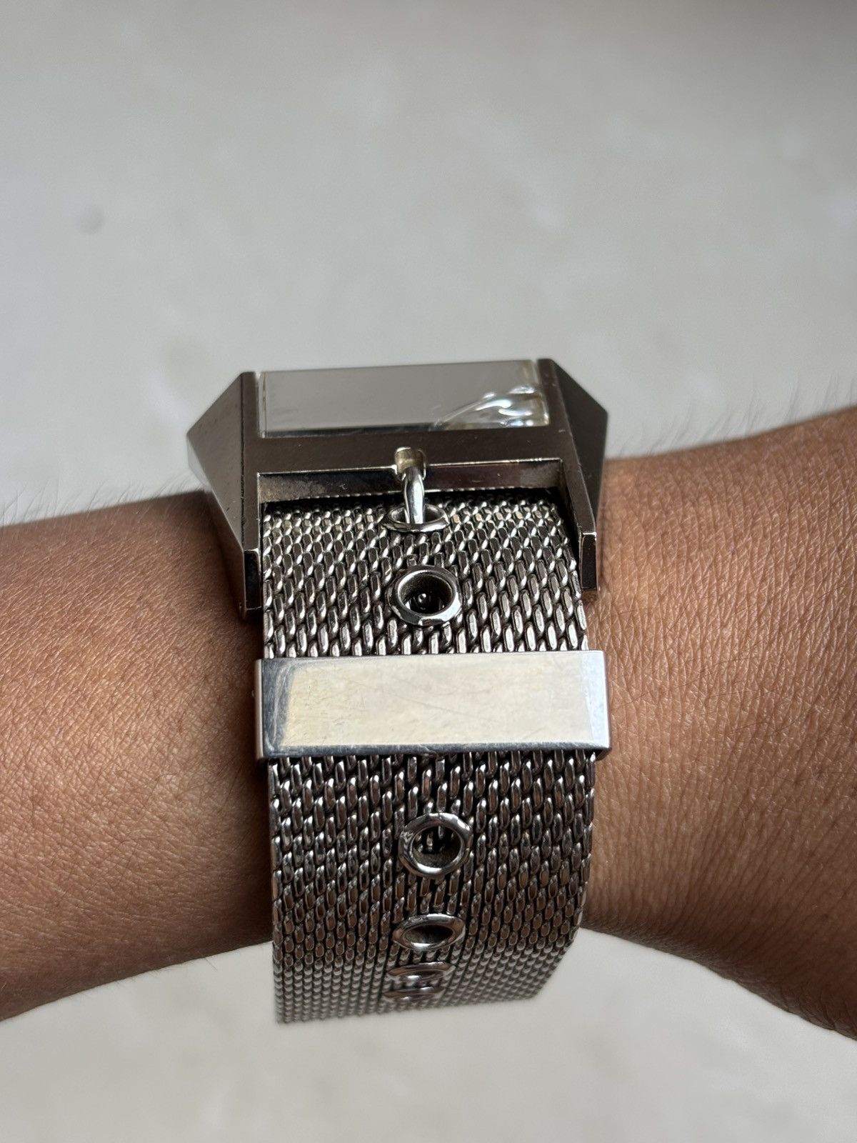 Jean Paul Gaultier 1998 Silver Sci-Fi Belt Watch Size ONE SIZE - 5 Thumbnail