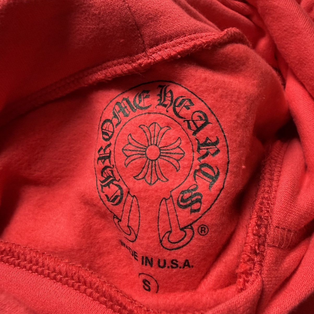 Chrome Hearts Chrome Hearts Red Scroll Logo Hoodie Size US S / EU 44-46 / 1 - 4 Thumbnail