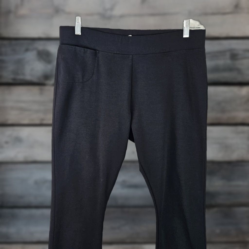 Vintage American Giant Womens Cropped Pants Sz 16 Black High Rise Pull On Size 38" / US 16 / IT 52 - 1 Thumbnail