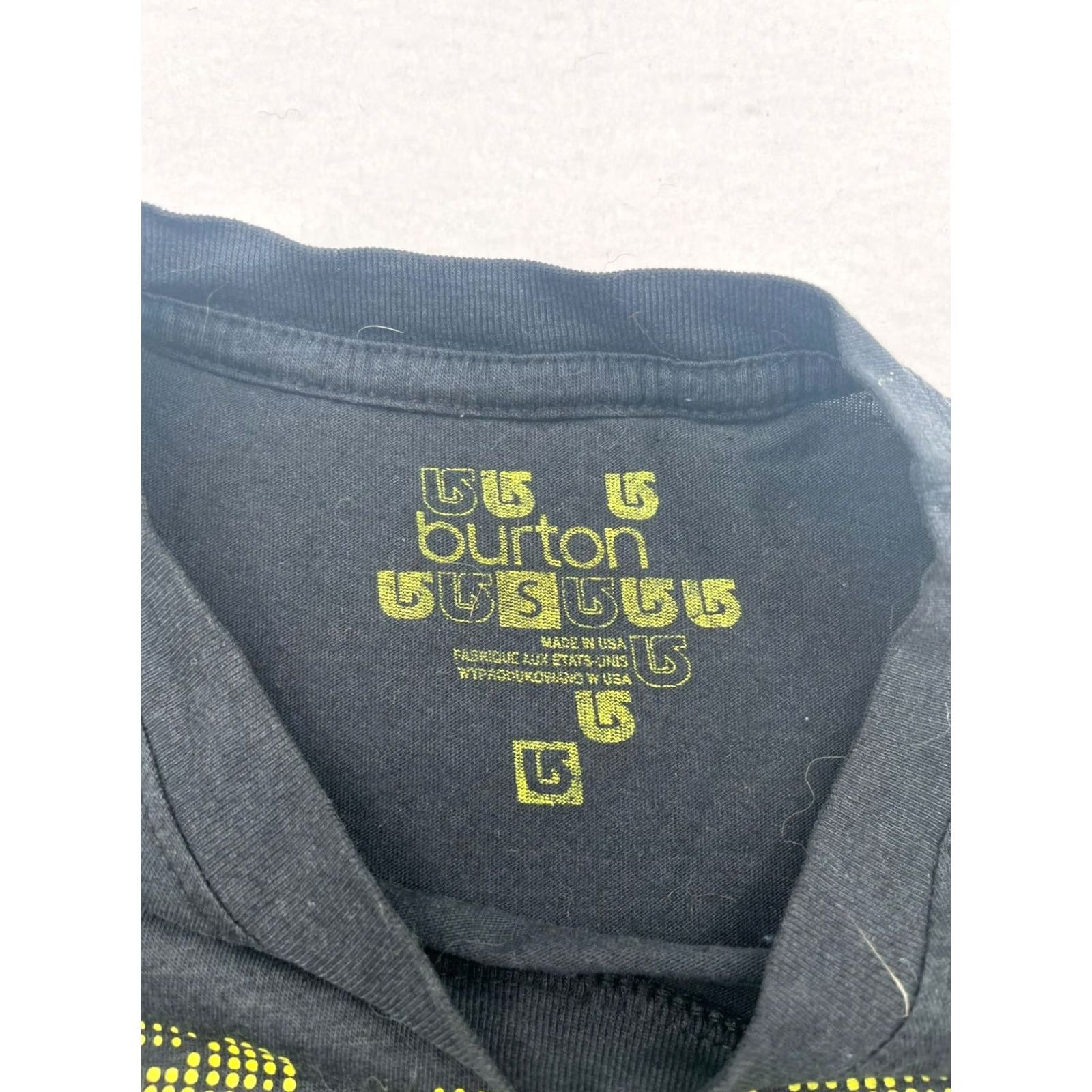 Burton Burton Womens Black T-Shirt With Yellow Logo Print Graphic Crew Neck Short Sleeves Small Womens Size S / US 4 / IT 40 - 3 Thumbnail