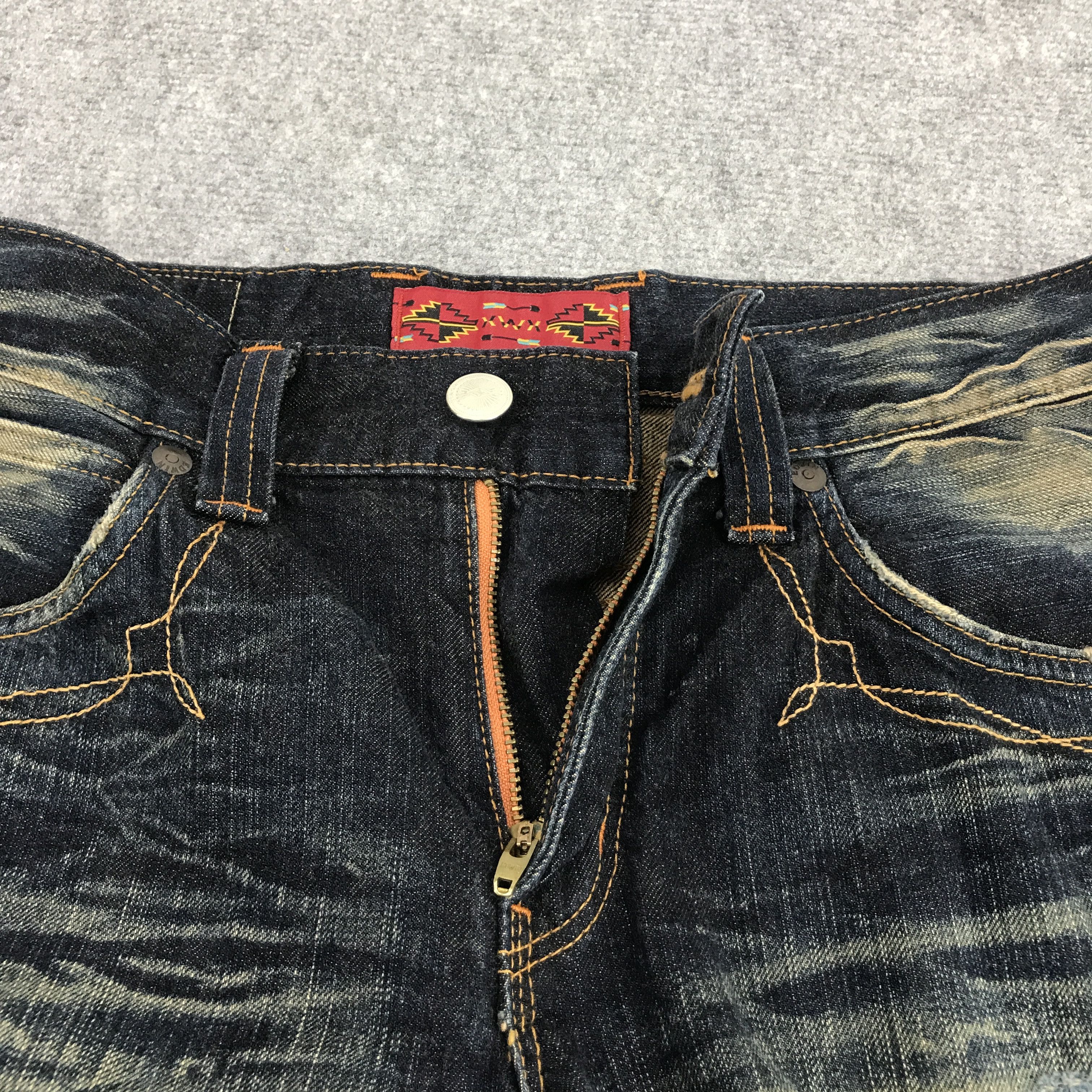 Edwin × Japanese Brand Flare Edwin Japan design Bootcut distressed denim pants Size US 30 / EU 46 - 3 Thumbnail