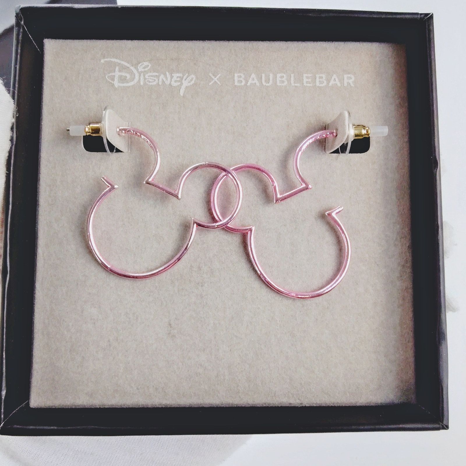 Disney Disney x BaubleBar Mickey Mouse Pink Hoop Earrings NIB Size ONE SIZE - 2 Thumbnail