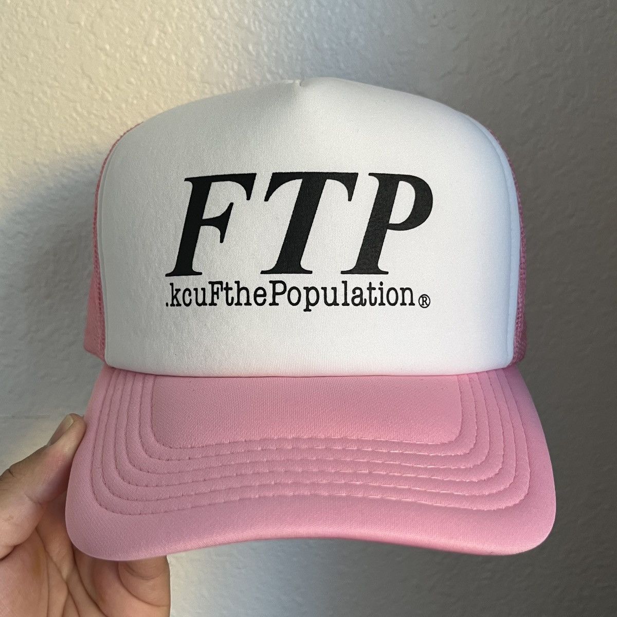 Fuck The Population 2025’ Fuck The Population FTP OG Logo Foam Trucker Hat O/S Size ONE SIZE - 2 Thumbnail