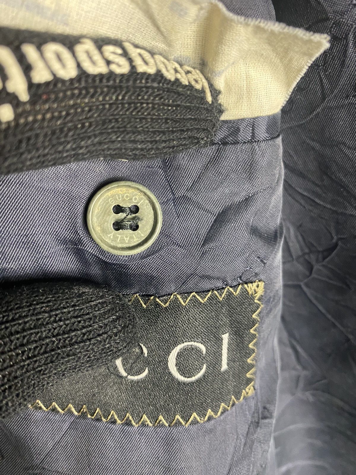 Gucci VINTAGE GUCCI WOOL BLAZER JACKET Size 50S - 9 Thumbnail