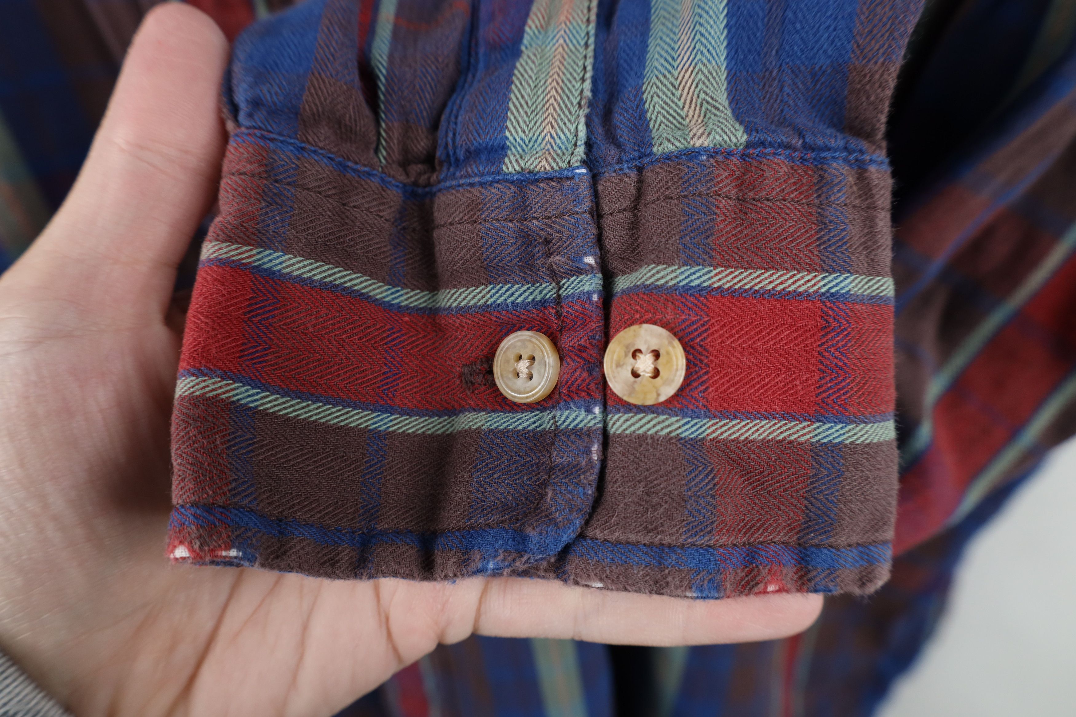 Vintage Vintage 90s Streetwear Rainbow Plaid Flannel Button Shirt Size US XL / EU 56 / 4 - 5 Thumbnail