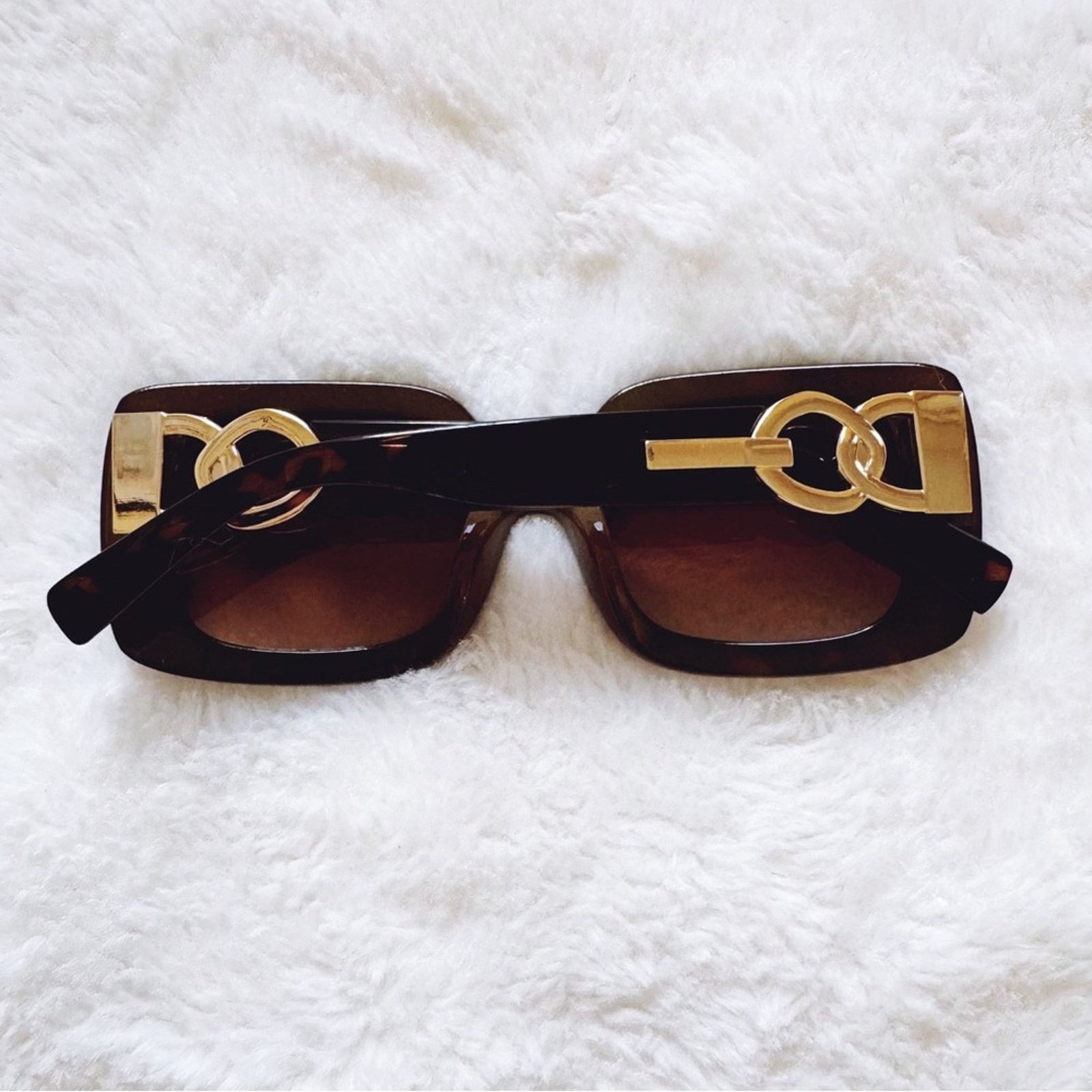 Other Camille Tortoise Brown Oversized Square Sunglasses Size ONE SIZE - 9 Thumbnail