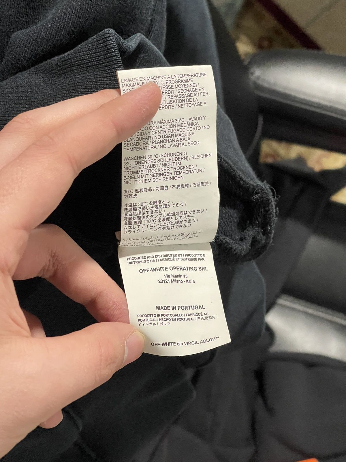 Off-White OFF-WHITE 19SS Printed LOGO HOODIE BLACK Size US L / EU 52-54 / 3 - 10 Thumbnail