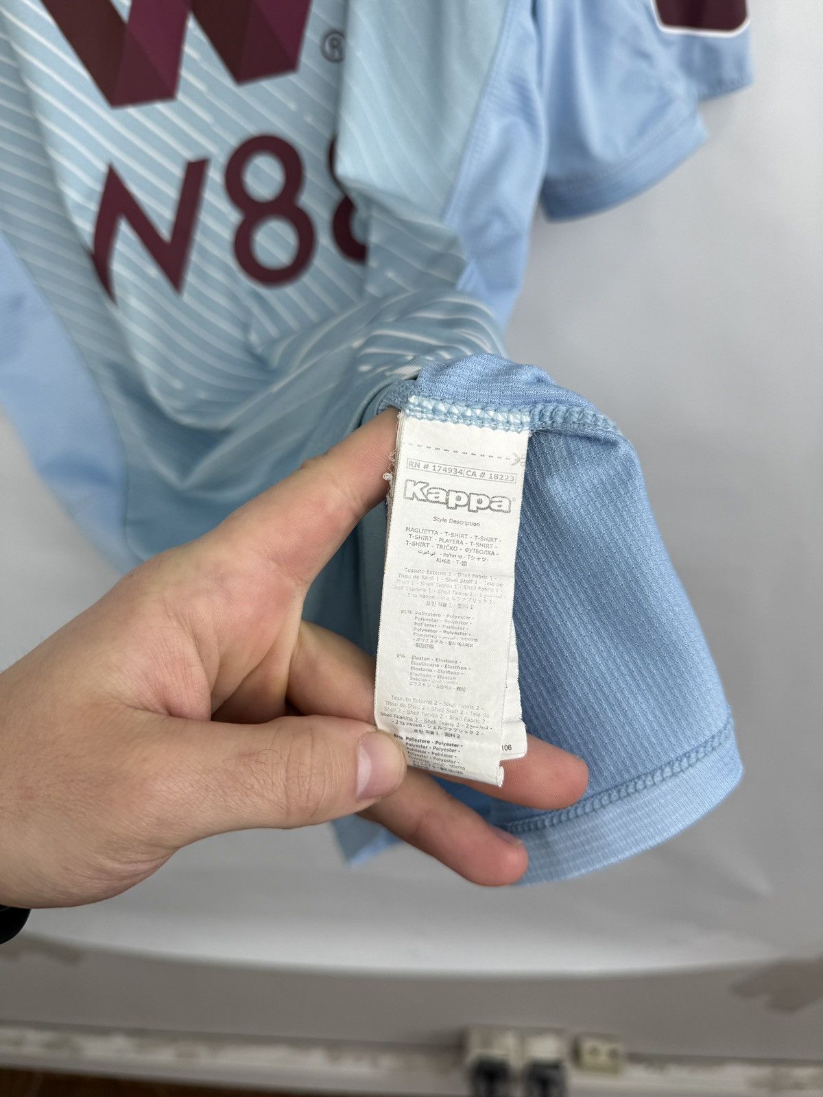 Kappa 🏴󠁧󠁢󠁥󠁮󠁧󠁿 19/20 Kappa FC Aston Villa Soccer Away Kit Jersey W88 Rare Size US L / EU 52-54 / 3 - 8 Thumbnail