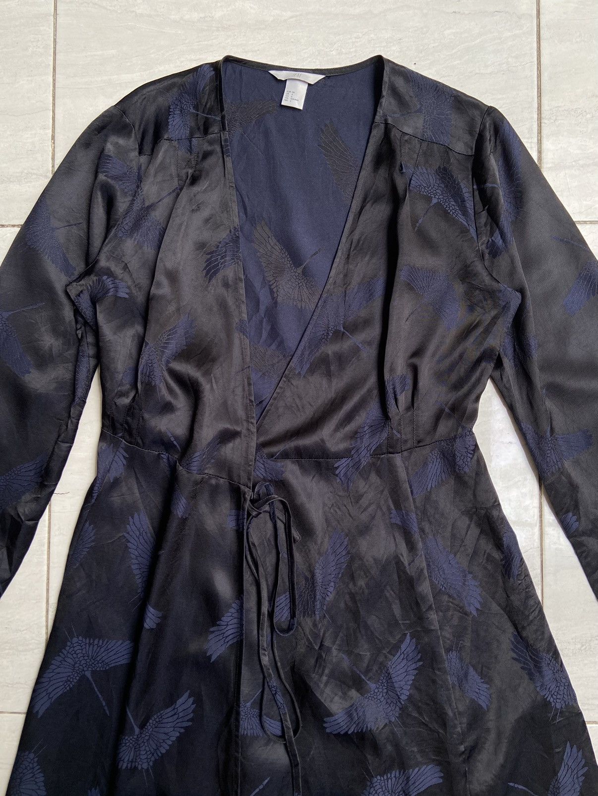 H&M H&M Black Kimono Bird Pattern Size US XS / EU 42 / 0 - 10 Thumbnail