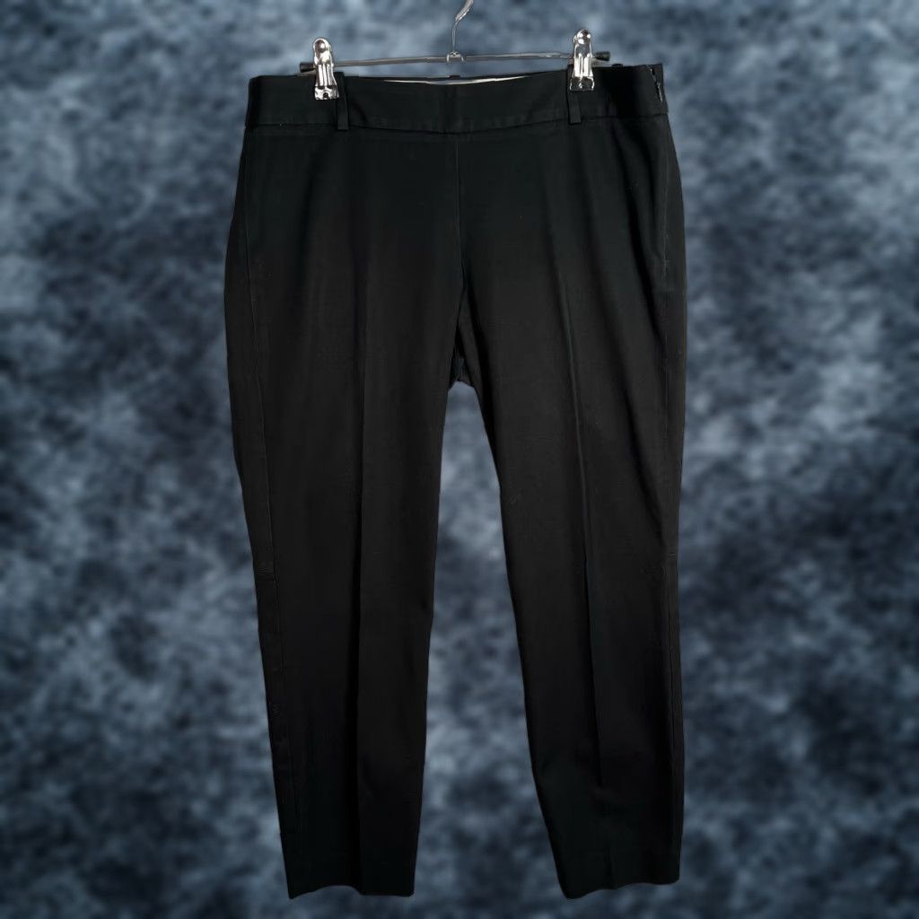 J.Crew J. Crew Minnie Black Stretch Cotton-Blend Slim Pants Womens Size 6 Size 28" / US 6 / IT 42 - 1 Thumbnail