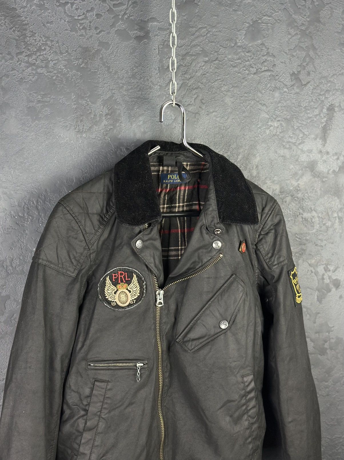 Polo Ralph Lauren × Vintage Polo Ralph Lauren Double Riders Oiled Leather Jacket SizeS-M Size US S / EU 44-46 / 1 - 2 Thumbnail