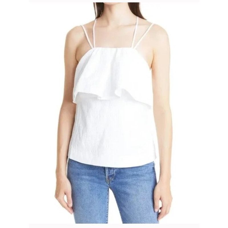 Self-Portrait Self-Portrait Women's Ivory Textured Leaf Print Blouse 6 Size M / US 6-8 / IT 42-44 - 1 Thumbnail