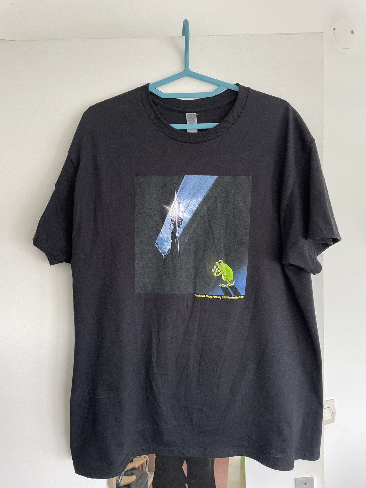image of Drain Gang x Yung Lean Bladee Exclusive Psykos T-Shirt in Black, Men's (Size Large)