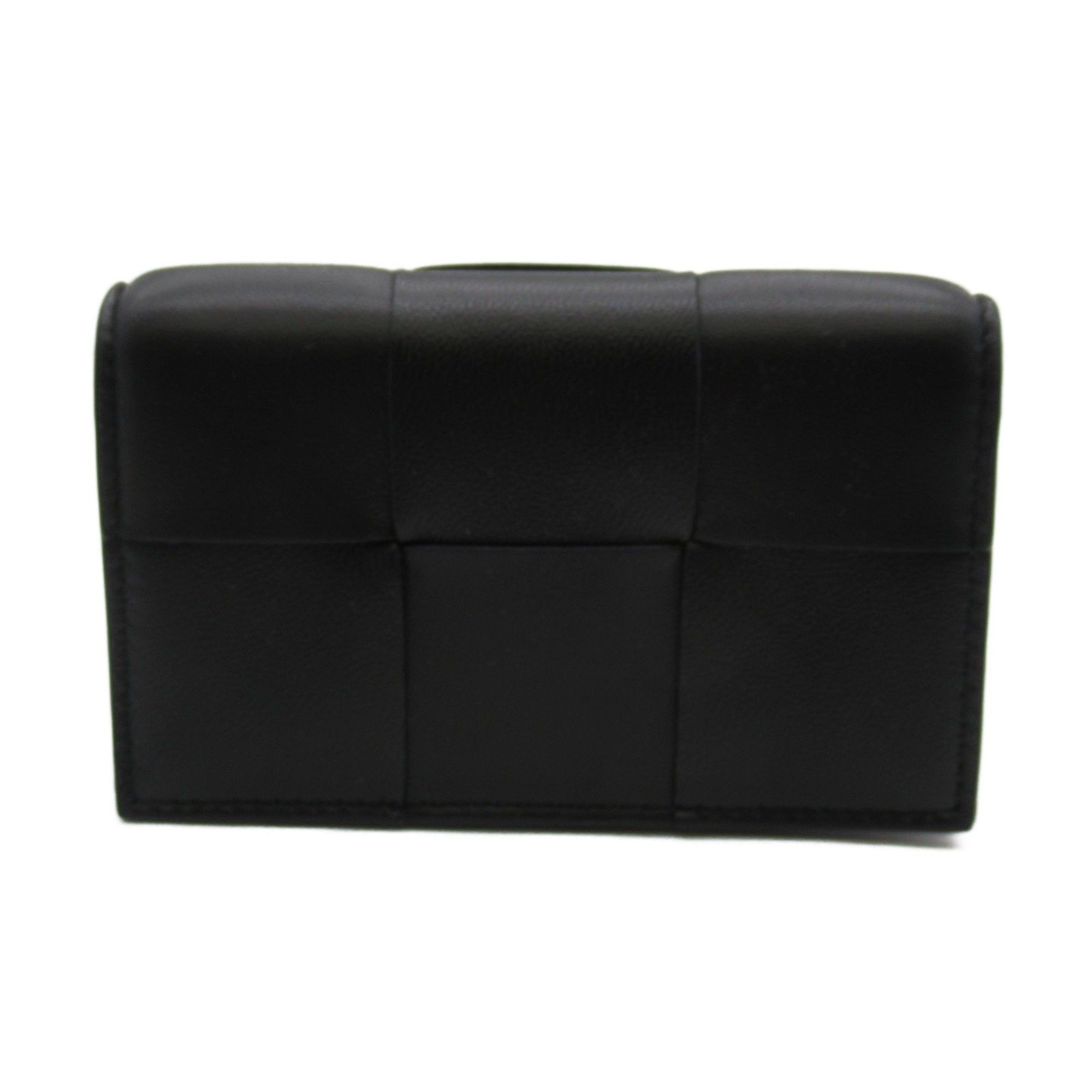 image of Bottega Veneta Card Case Black Leather 651396Vcqc48425, Women's