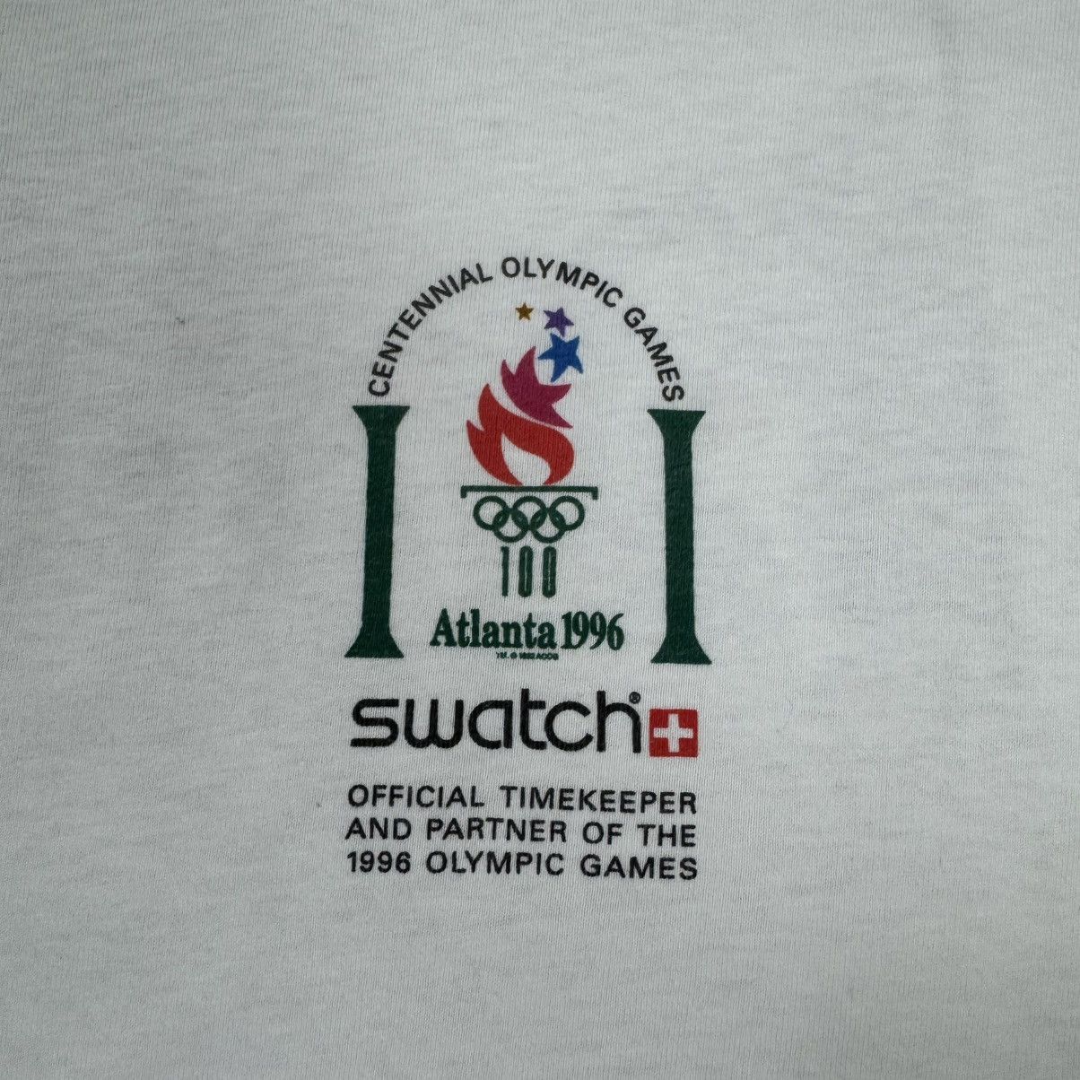 Swatch Vintage Swatch 1996 Atlanta Olympics T-shirt Size US L / EU 52-54 / 3 - 11 Thumbnail